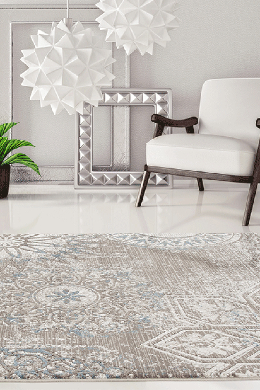 Fabian Ornament Beige Rug(Size 230 x 160cm) 