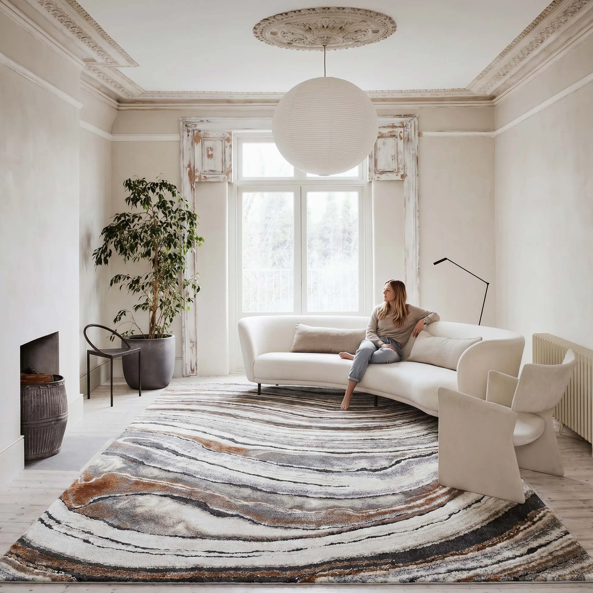 Fantasy Modern Marble Rug