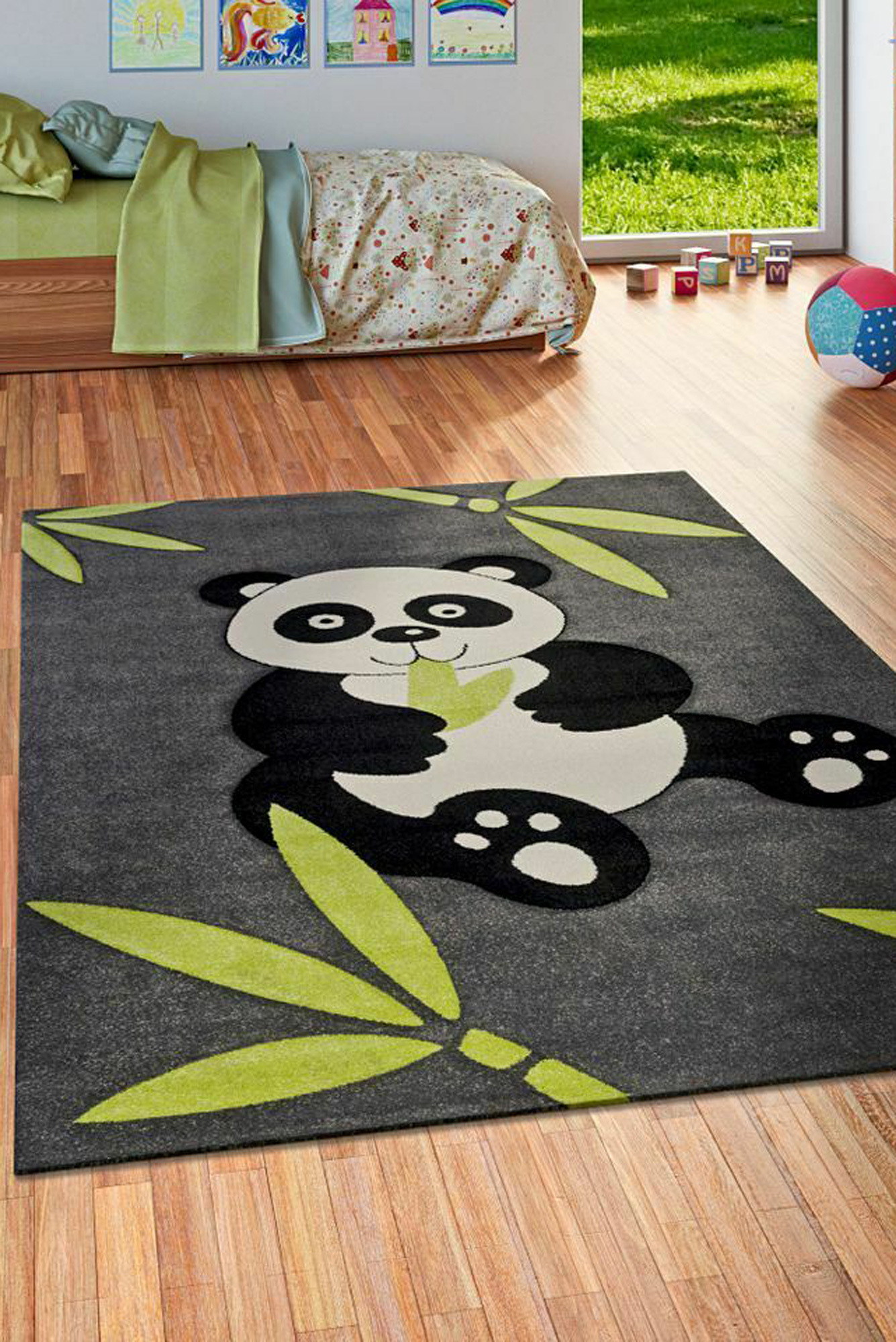 Felix Panda Bear Kids Rug