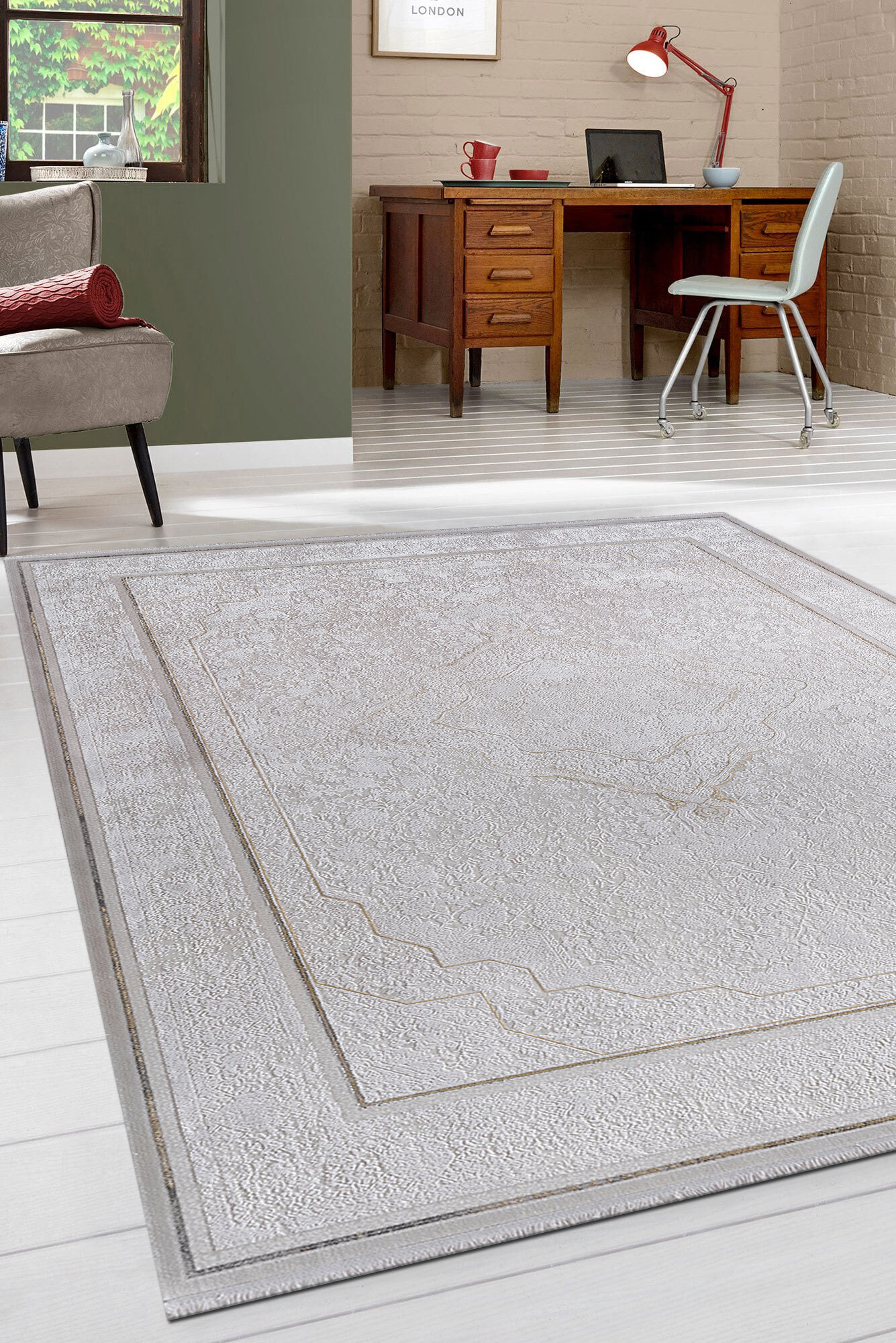 Fendi Embossed Medallion Rug(Size 290 x 200cm)