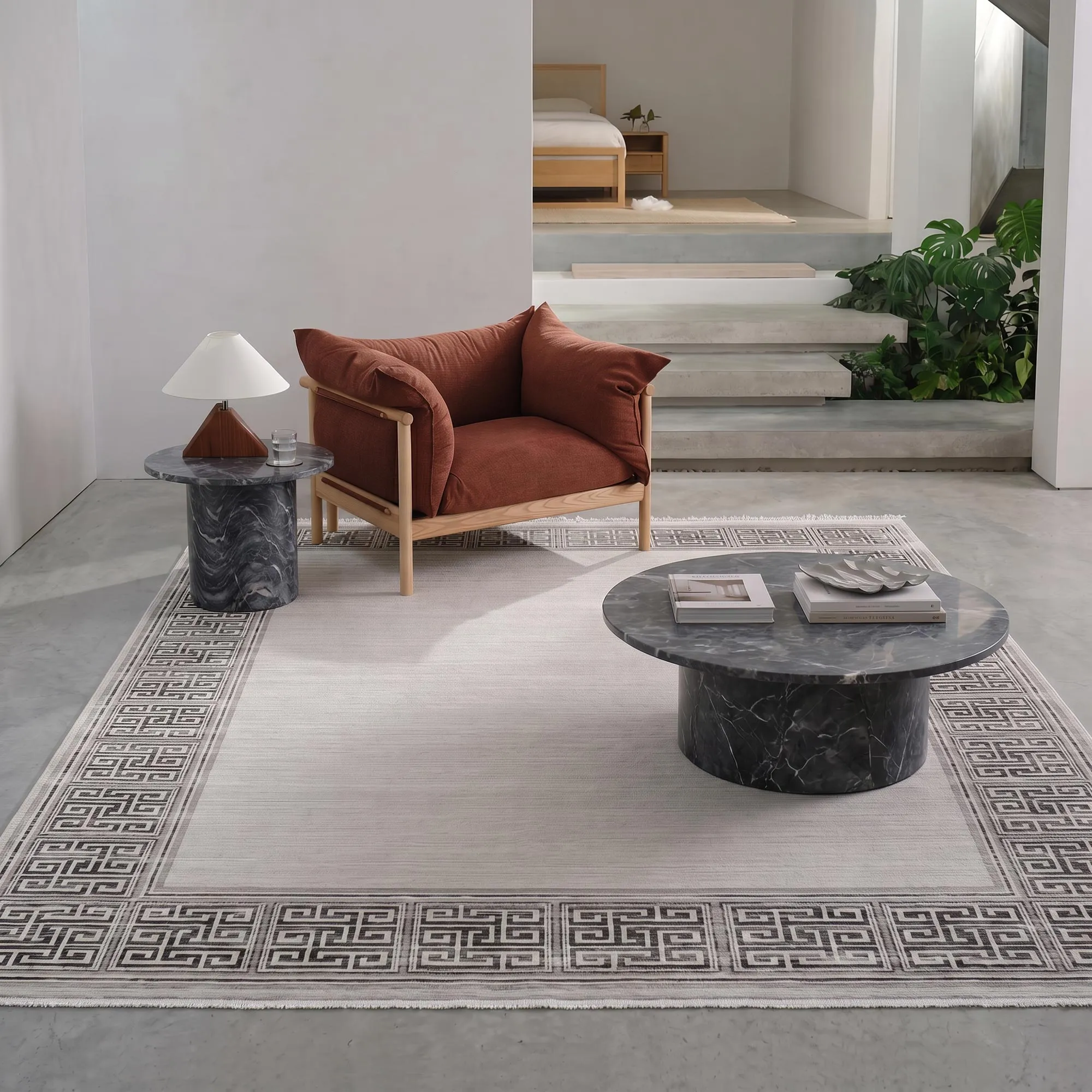 Fendi Geometric Border Rug
