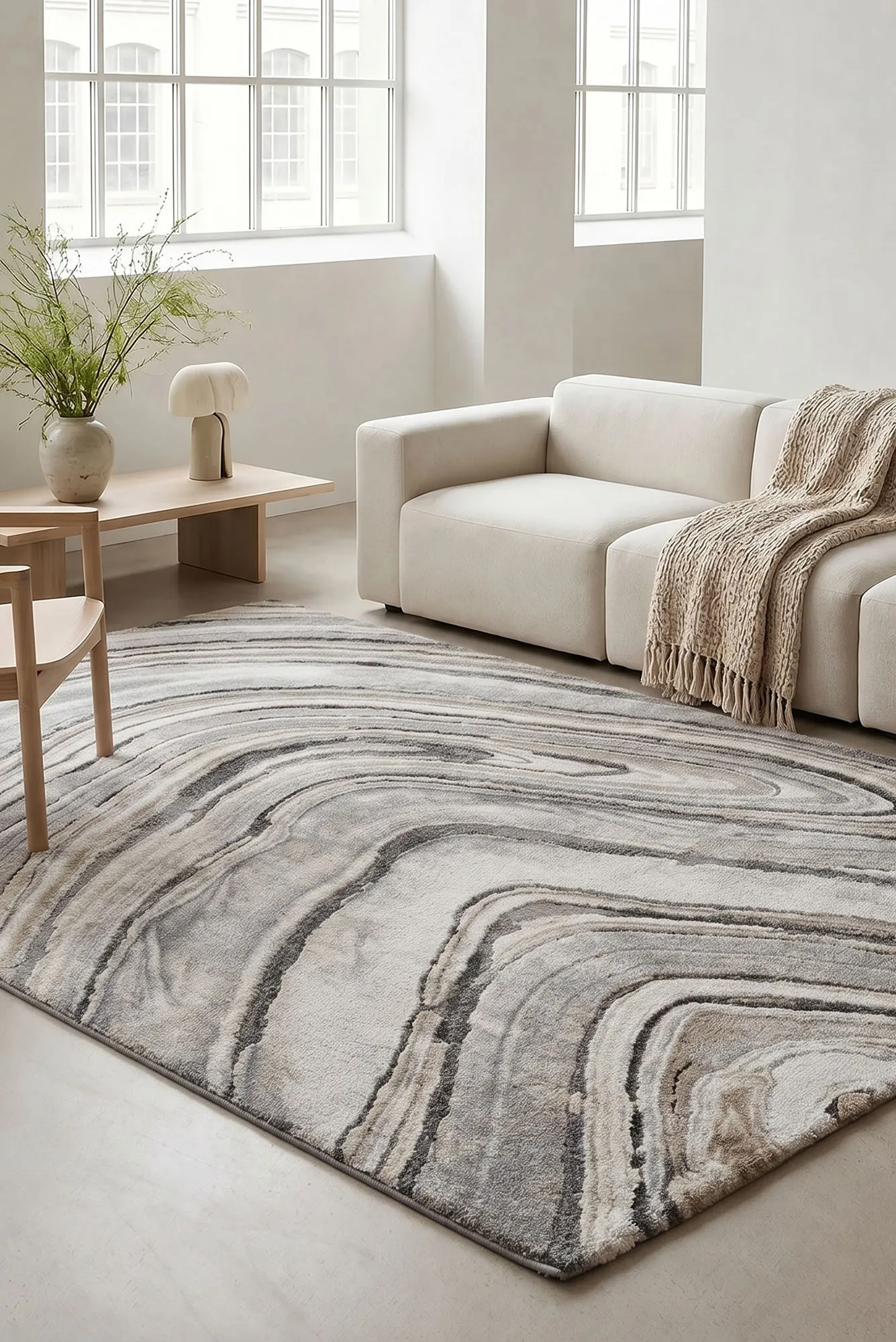 Foundation Modern Marble Rug(Size 230 x 160cm)