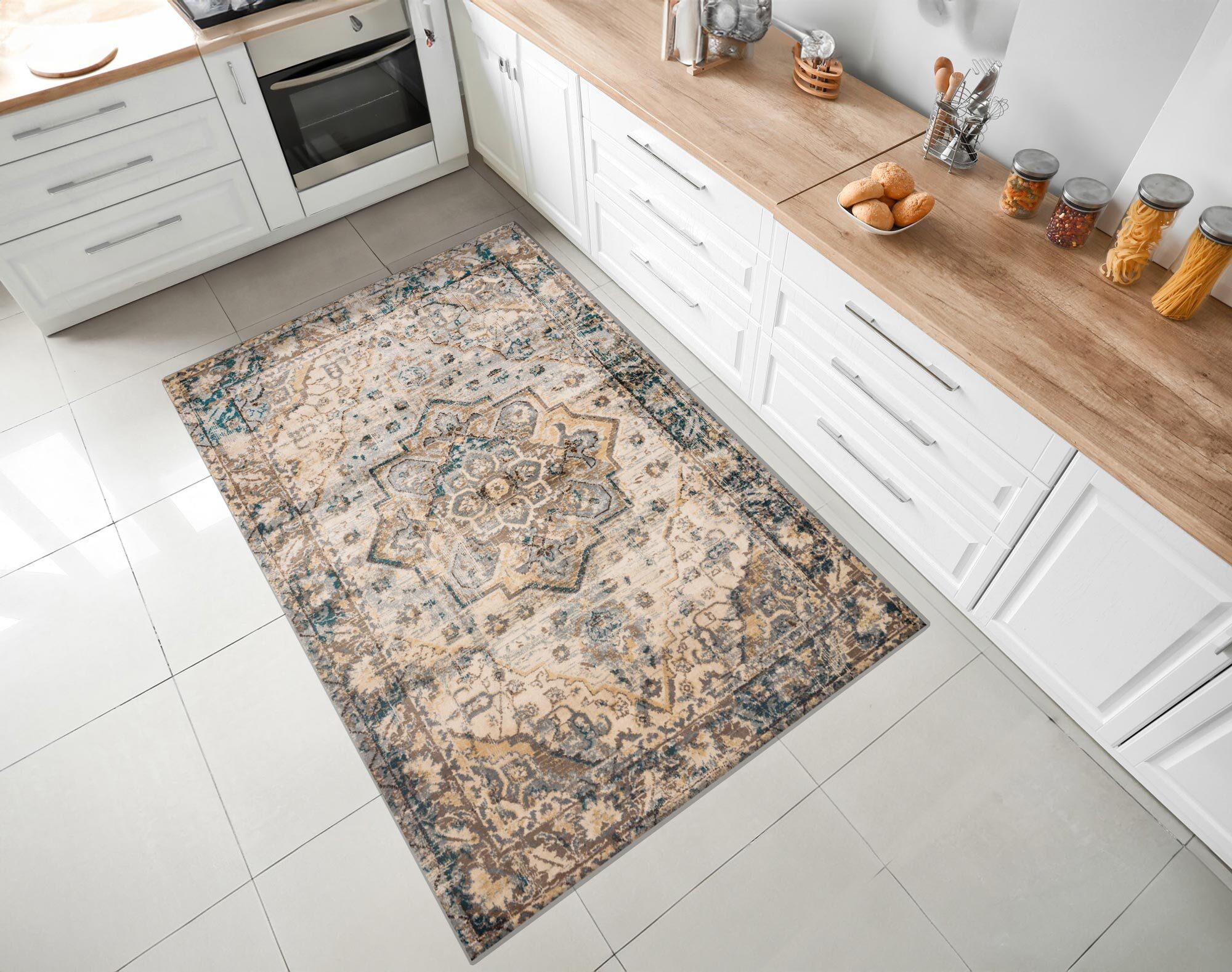 Fred Traditional Medallion Rug(Size 220 x 150cm)