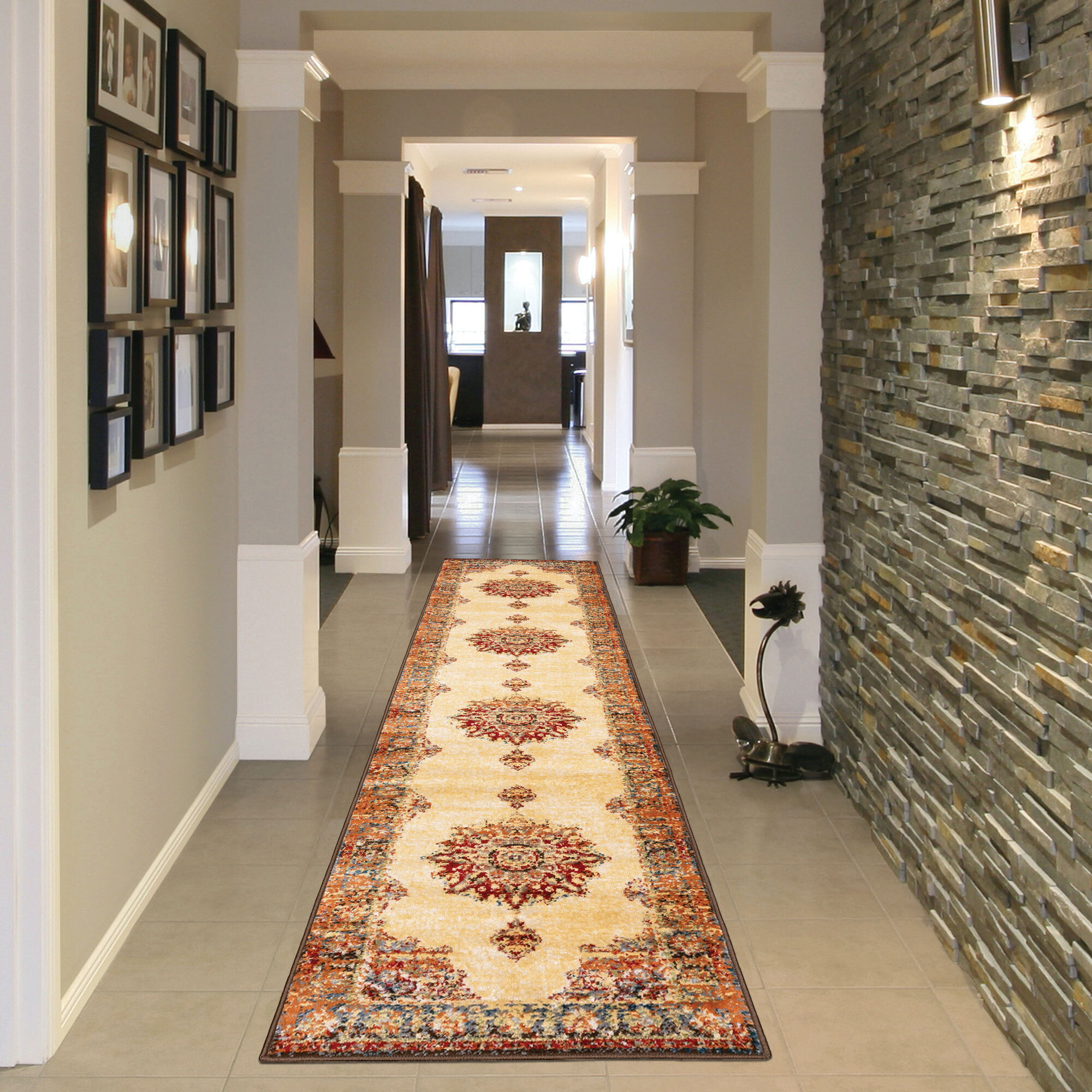 Large View Fred Traditional Medallion Rug