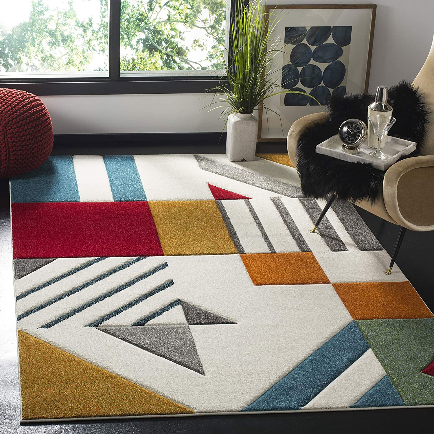 Large View Freya Modern Geometric Rug