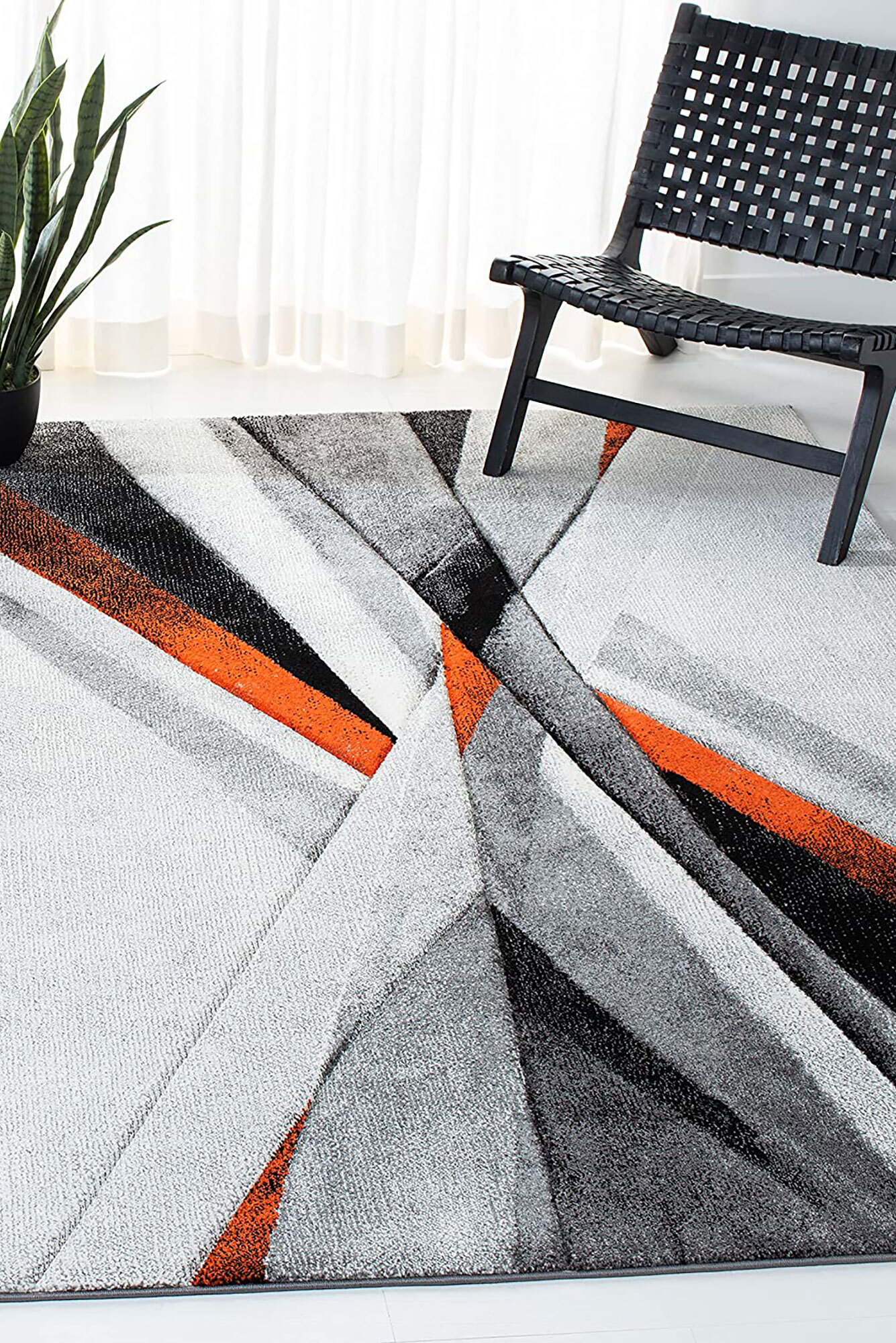 Large View Freya Modern Carved Abstract Rug(Size 220 x 150cm)
