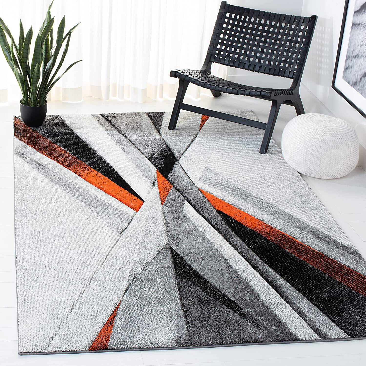 Freya Modern Carved Abstract Rug(Size 160 x 120cm)