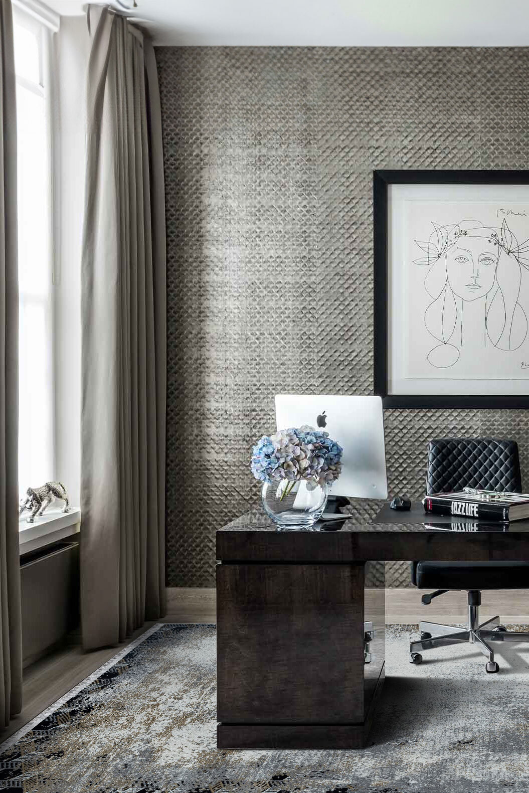 Large View Galaxy Contemporary Rug(Size 230 x 150cm)