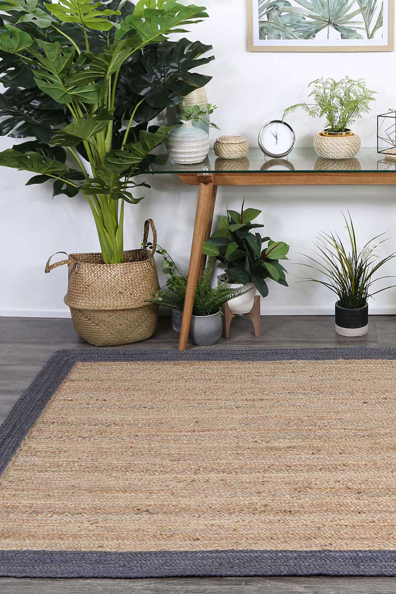 Large View Harrold Jute Hand Woven Rug(Size 220 x 150cm)