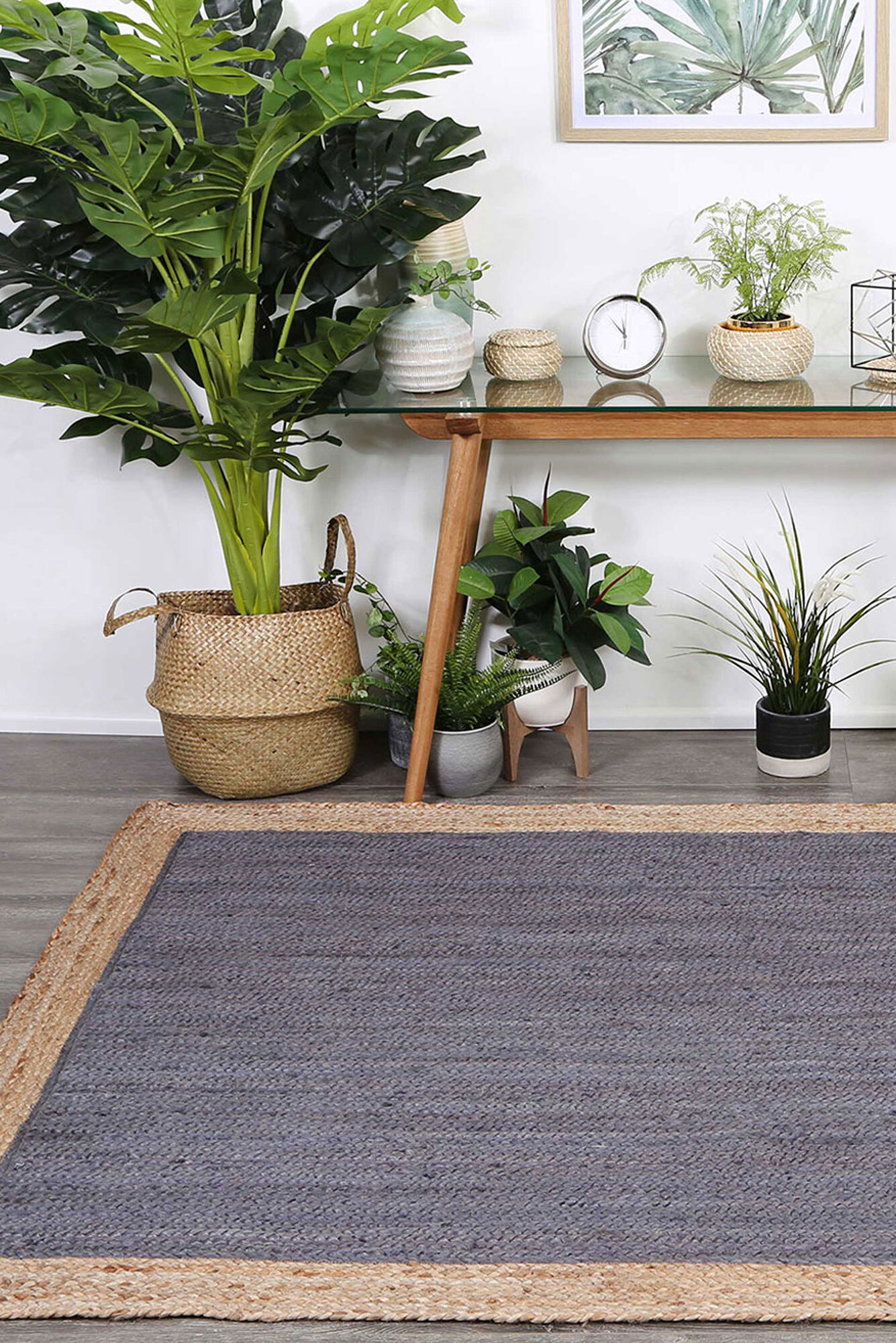 Harrold Woven Blue Jute Rug(Size 220 x 150cm)