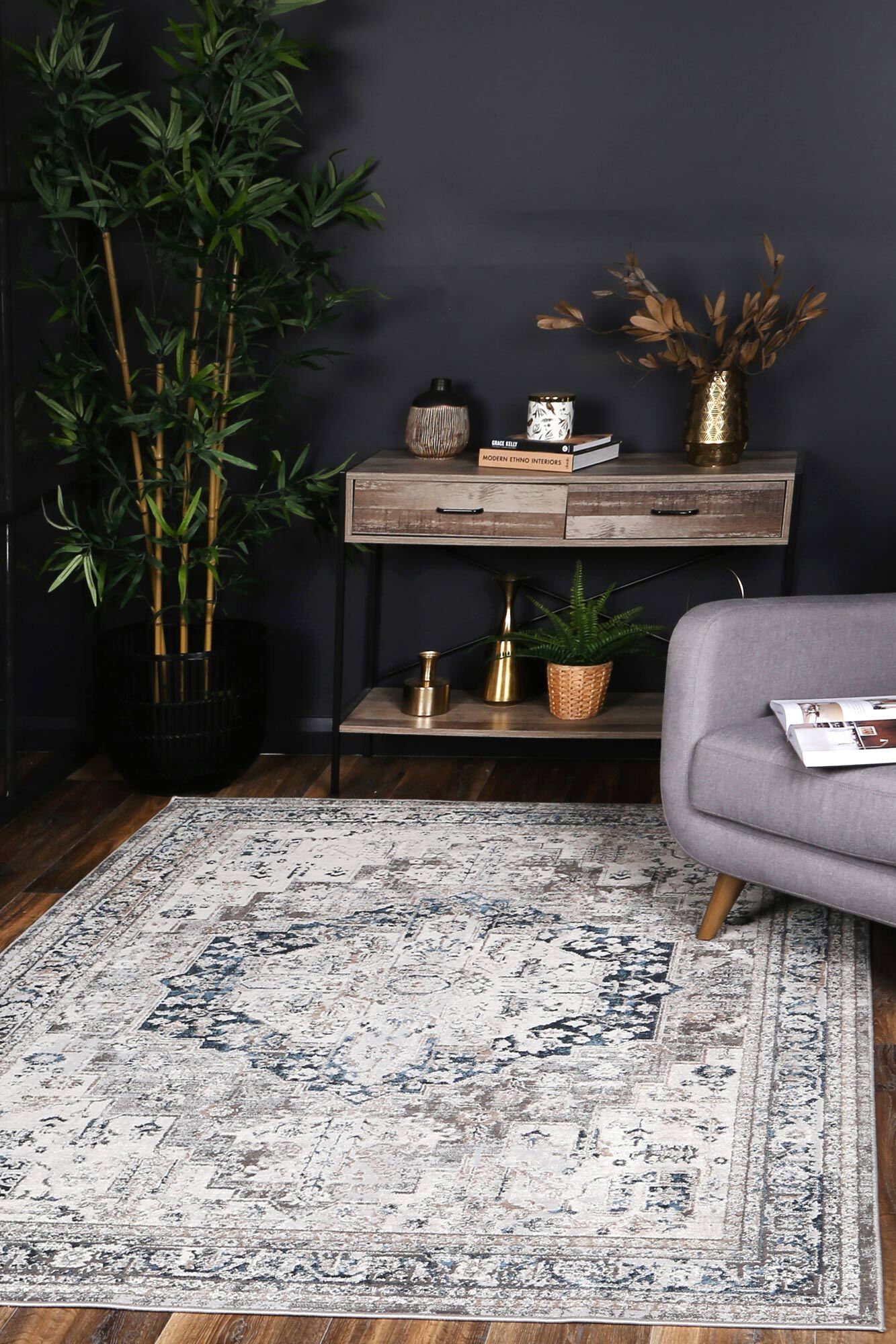 Large View Haze Traditional Overdyed Rug(Size 220 x 160cm)