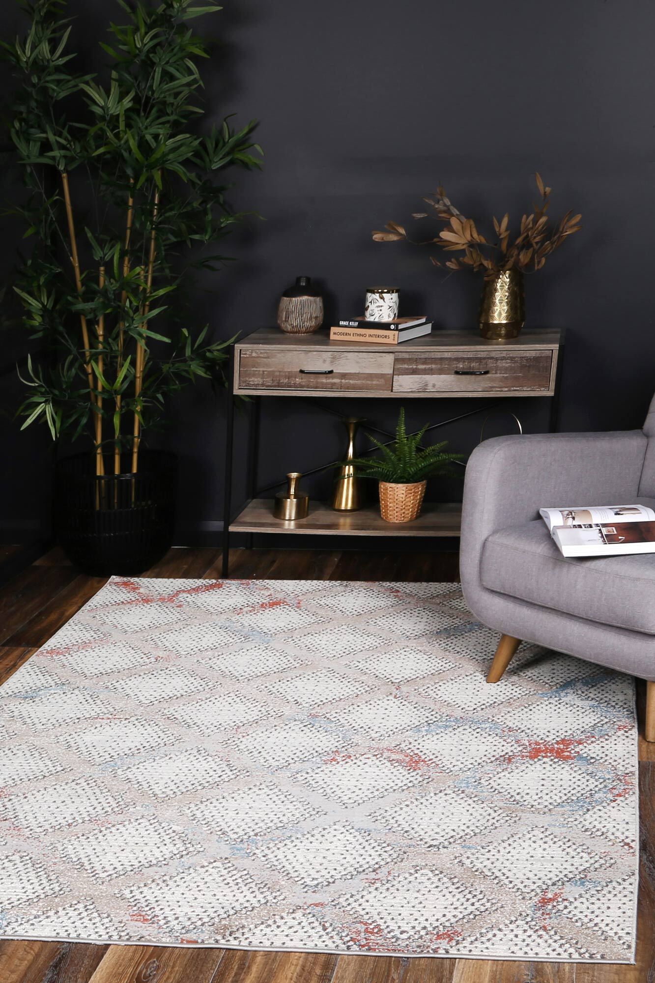 Haze Contemporary Trellis Rug(Size 280 x 200cm)