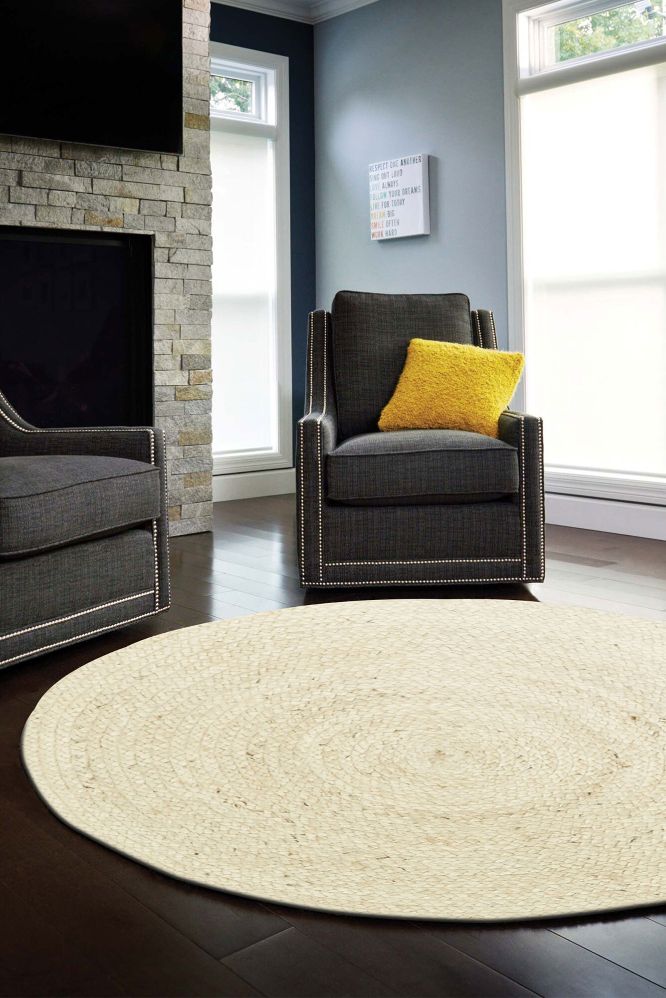 Harmony Hand Loomed Round Rug(Size 150 x 150cm) ROUND