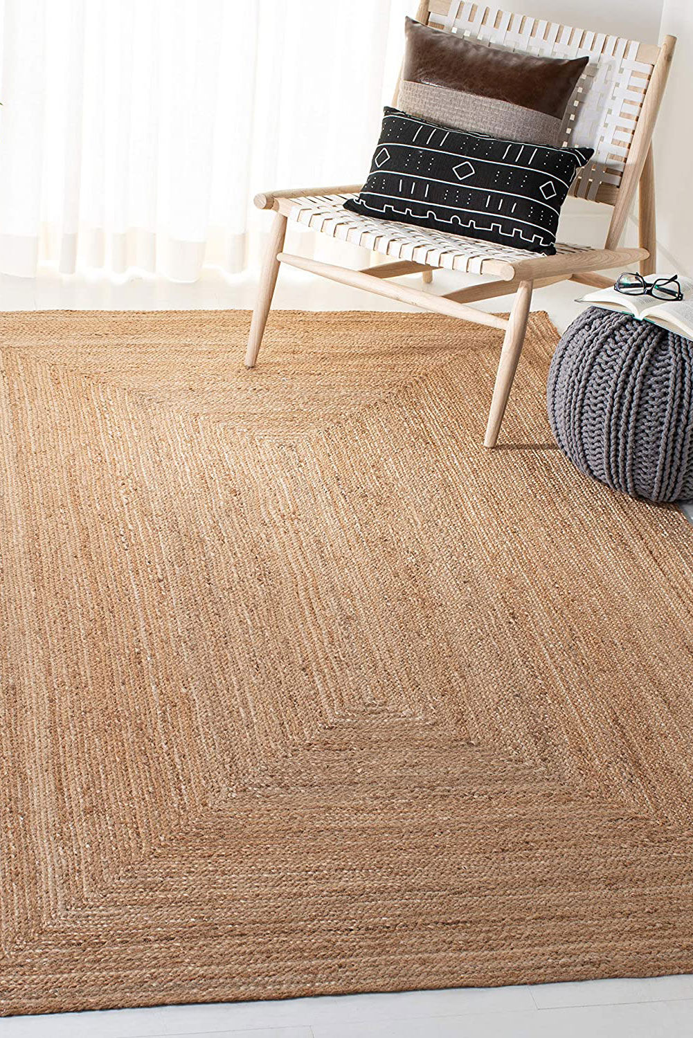 Large View Heath Hand-Woven Jute Rug(Size 170 x 120cm)