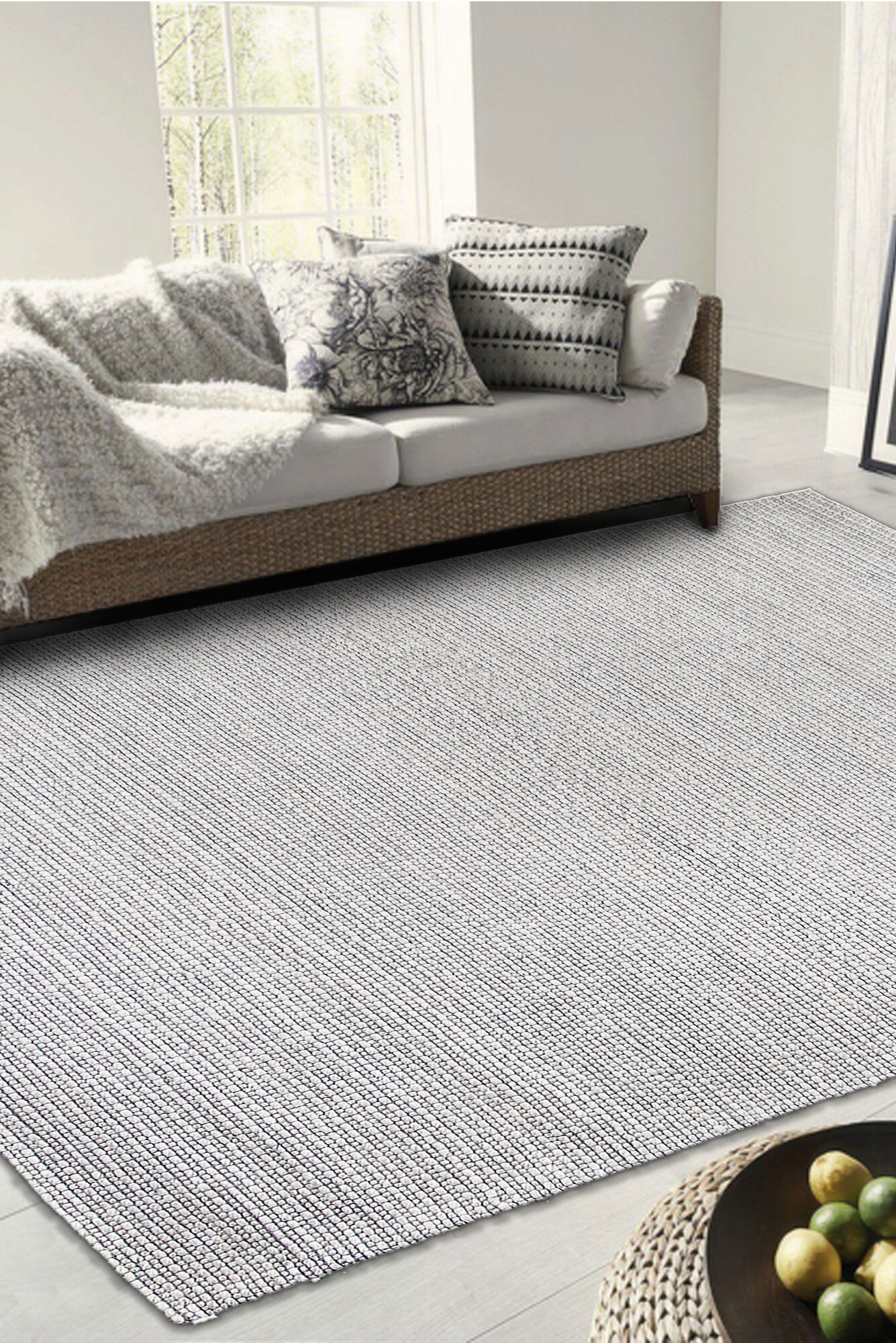 Harper Plain Flatweave Wool Rug(Size 220 x 150cm)