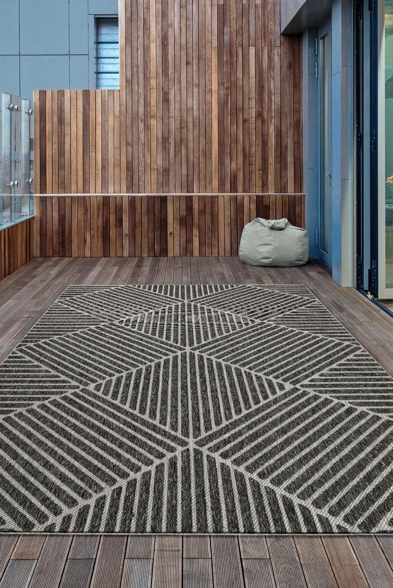 Large View Holly Trellis Indoor & Outdoor Rug(Size 170 x 120cm)