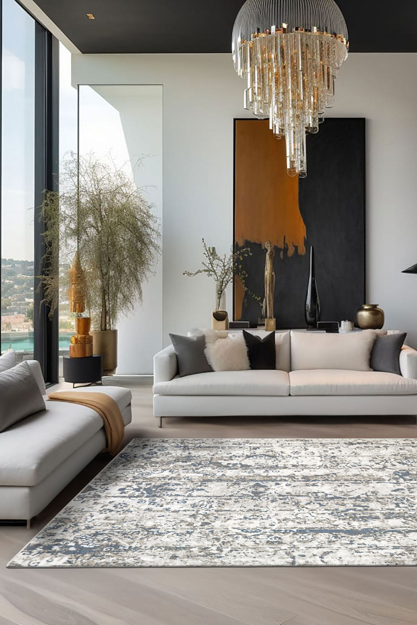 Large View Hebden Modern Abstract Rug(Size 290 x 200cm)