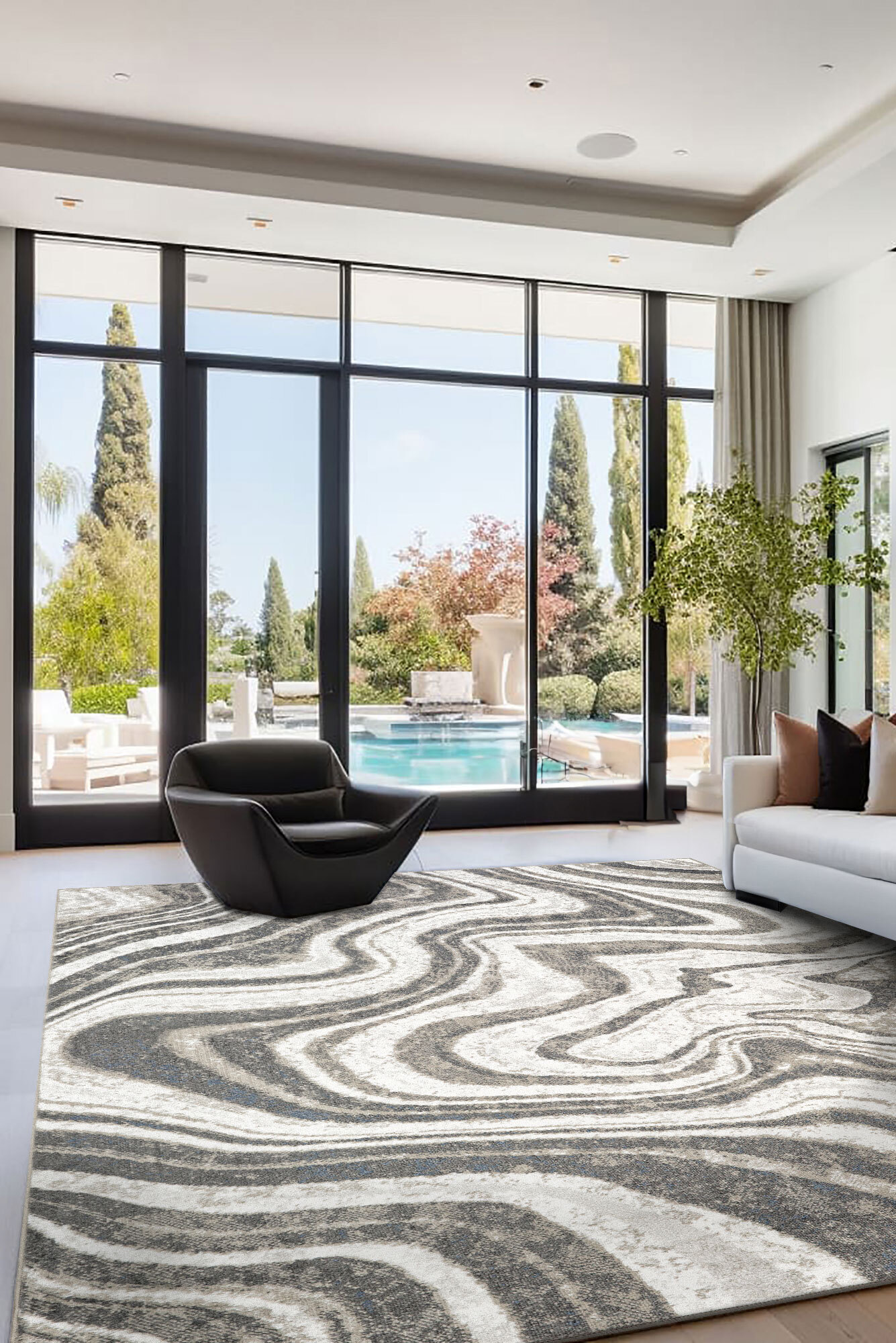 Large View Hebden Modern Abstract Rug(Size 330 x 240cm)