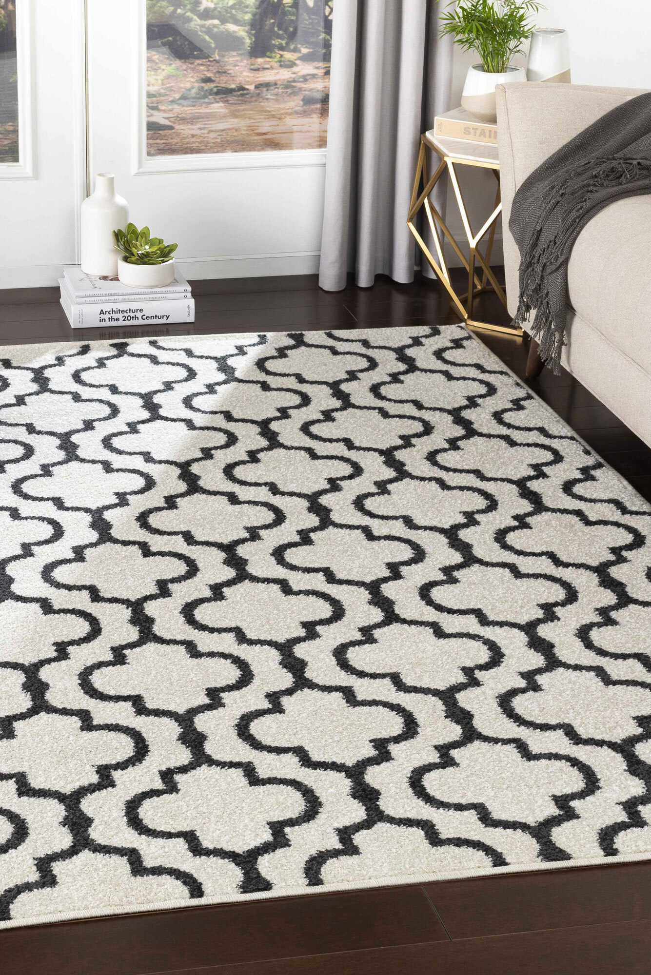 Large View Jack Contemporary Trellis Rug(Size 220 x 150cm)