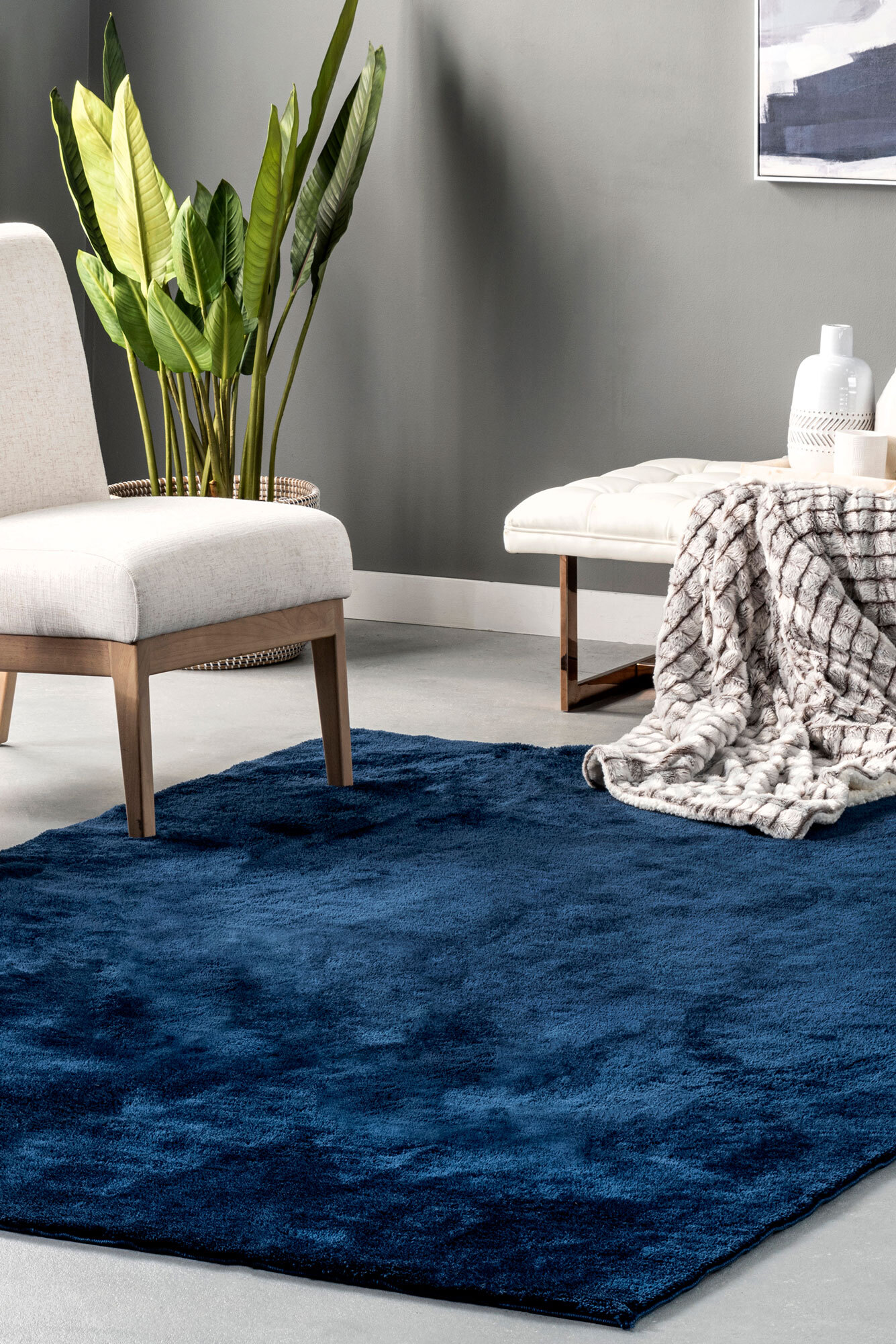 Jones Washable Shaggy Rug(Size 183 x 122cm)