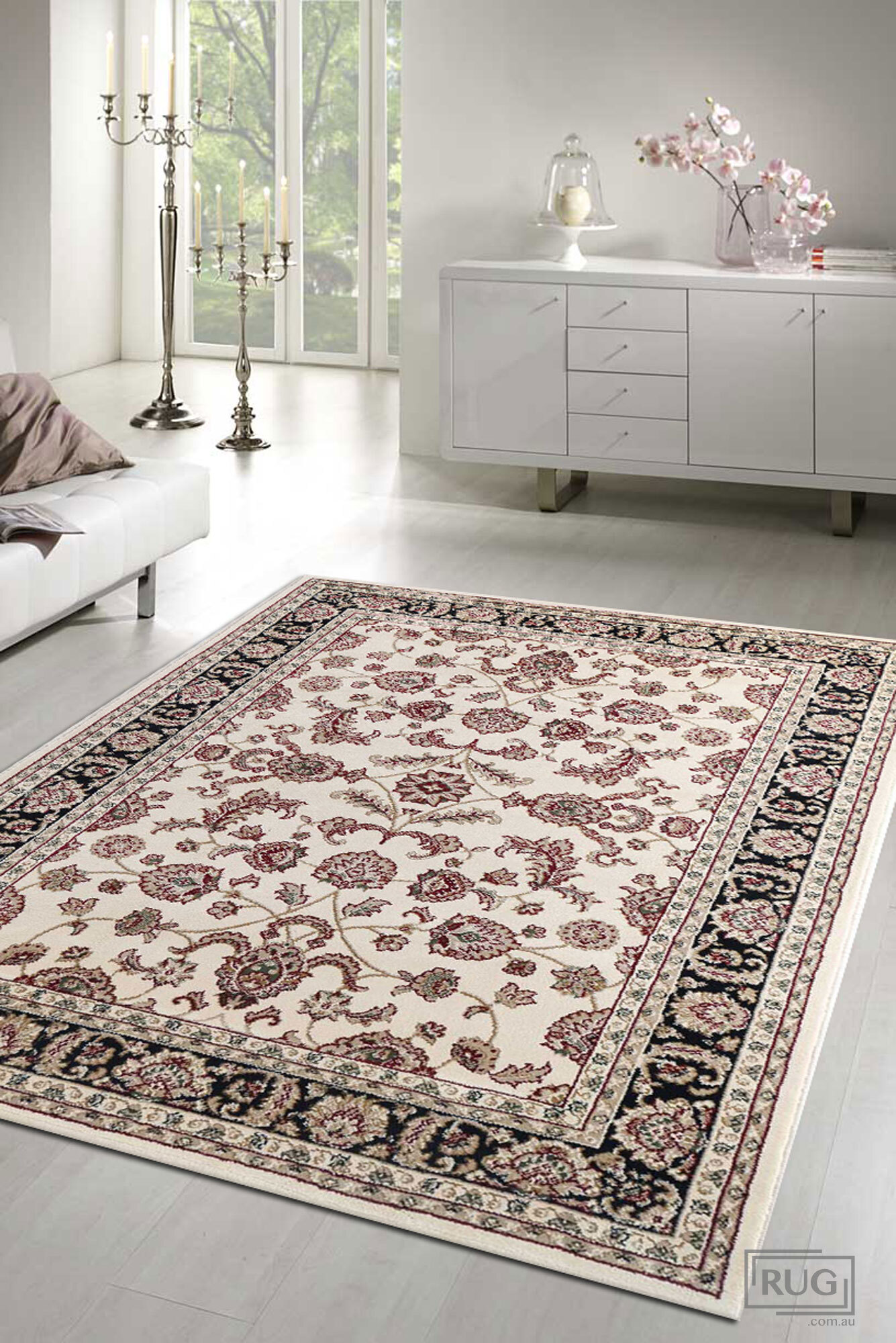 Large View Justin Traditional Ornate Rug(Size 170 x 120cm)