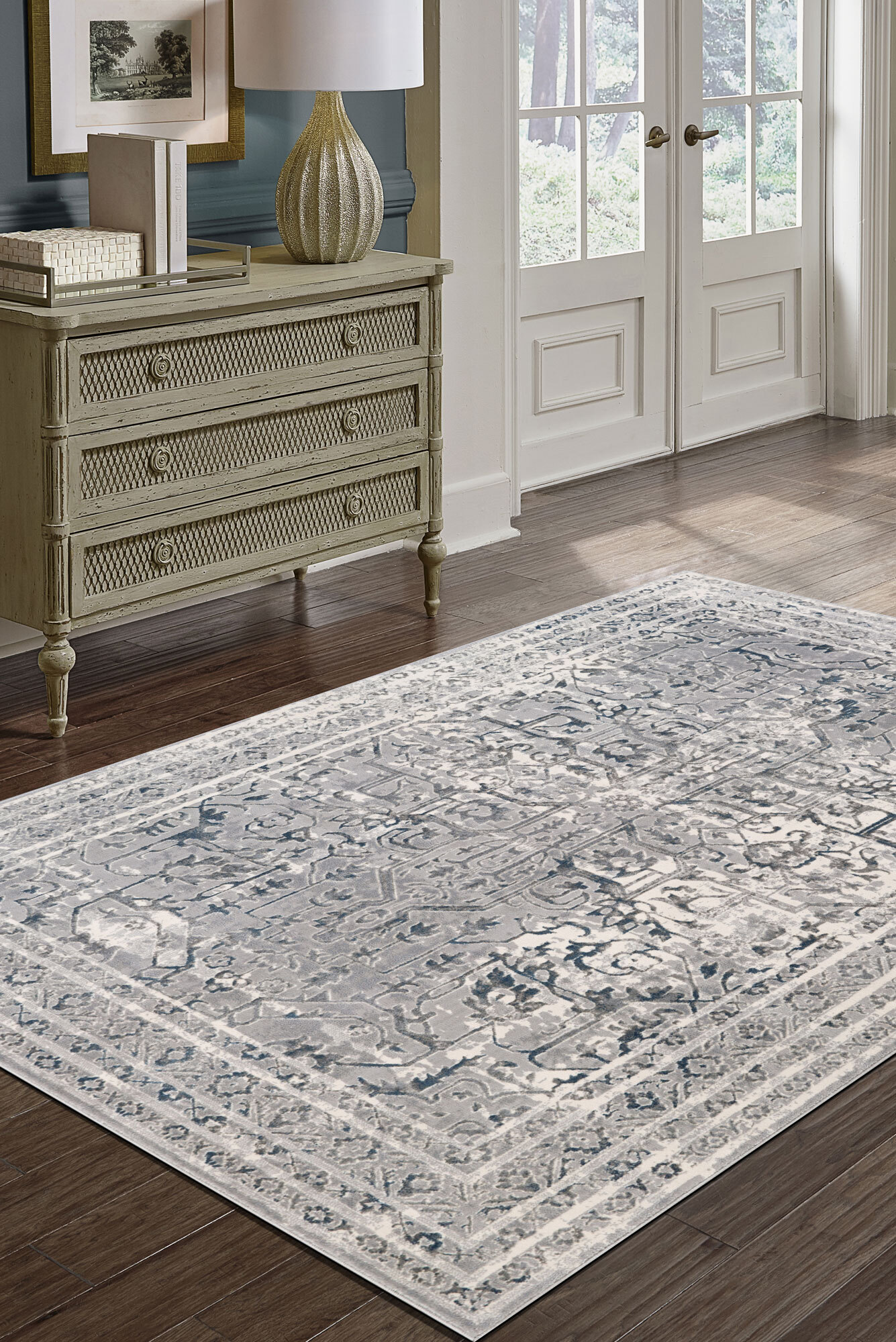 Kyra Transitional Medallion Rug(Size 170 x 120cm)