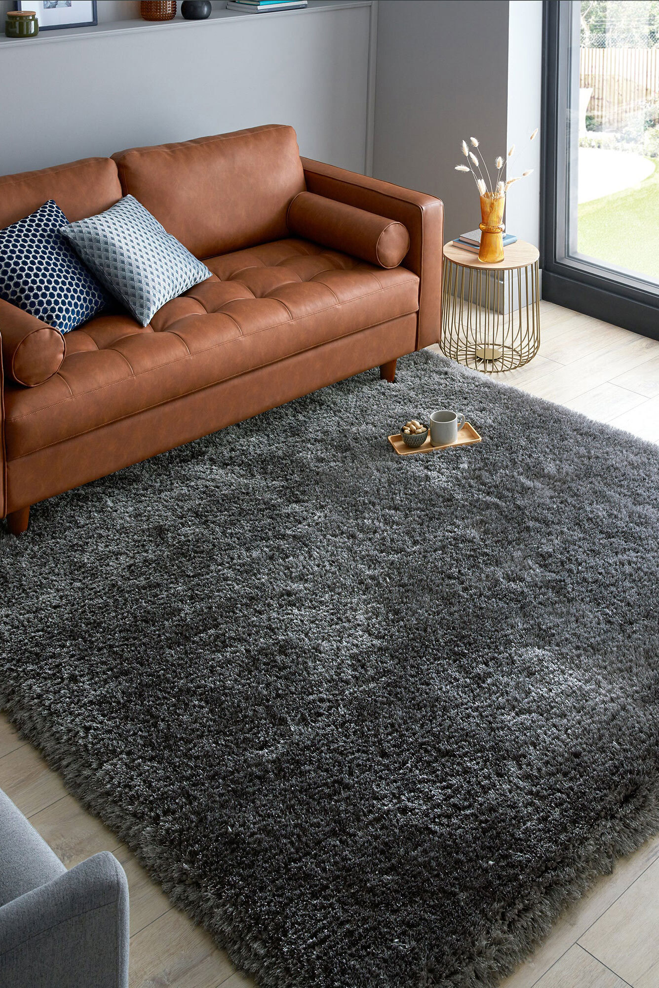 Large View Kaylee Square Shag Rug(Size 200 x 200cm) SQUARE