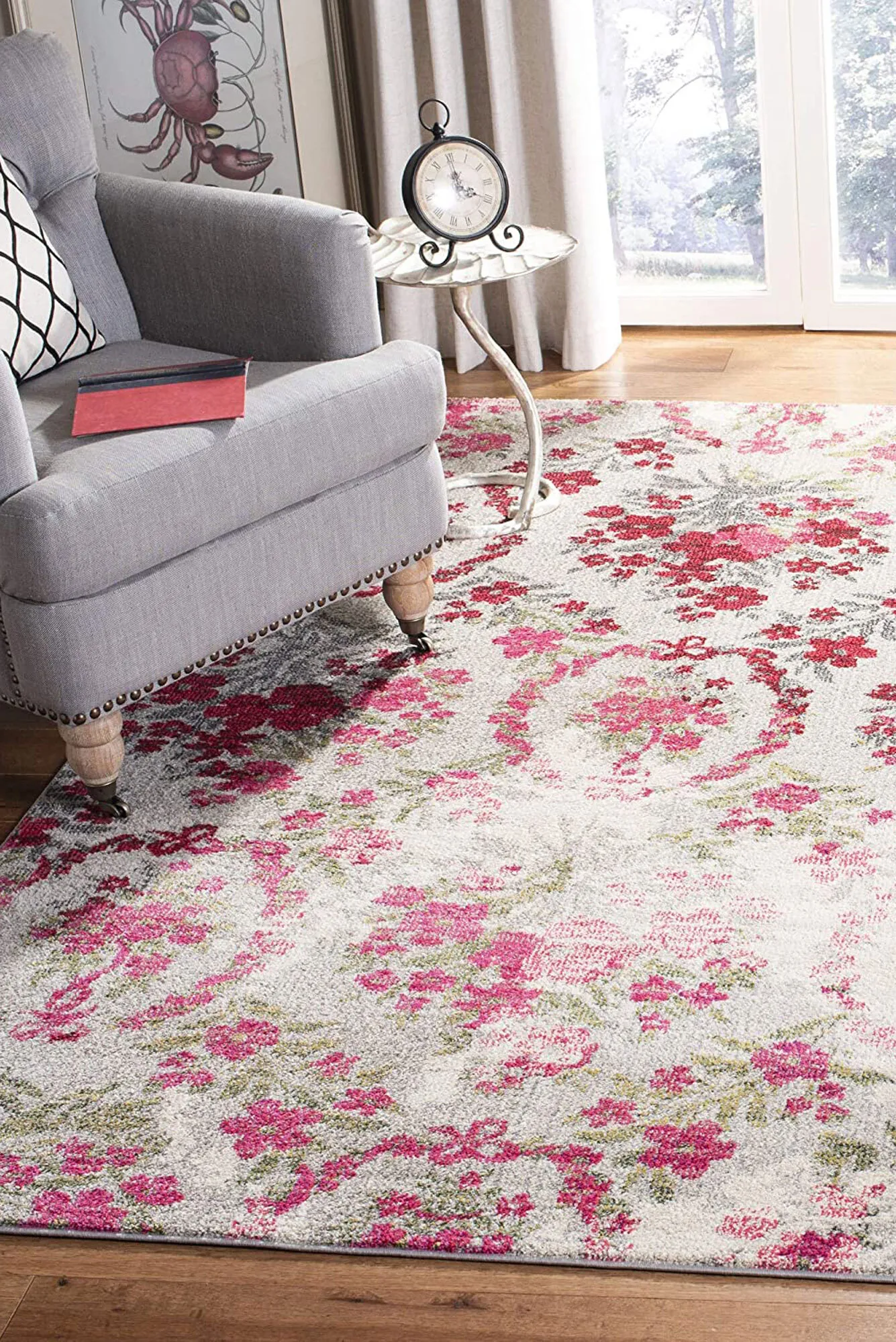 Kara Contemporary Floral Rug(Size 170 x 120cm)