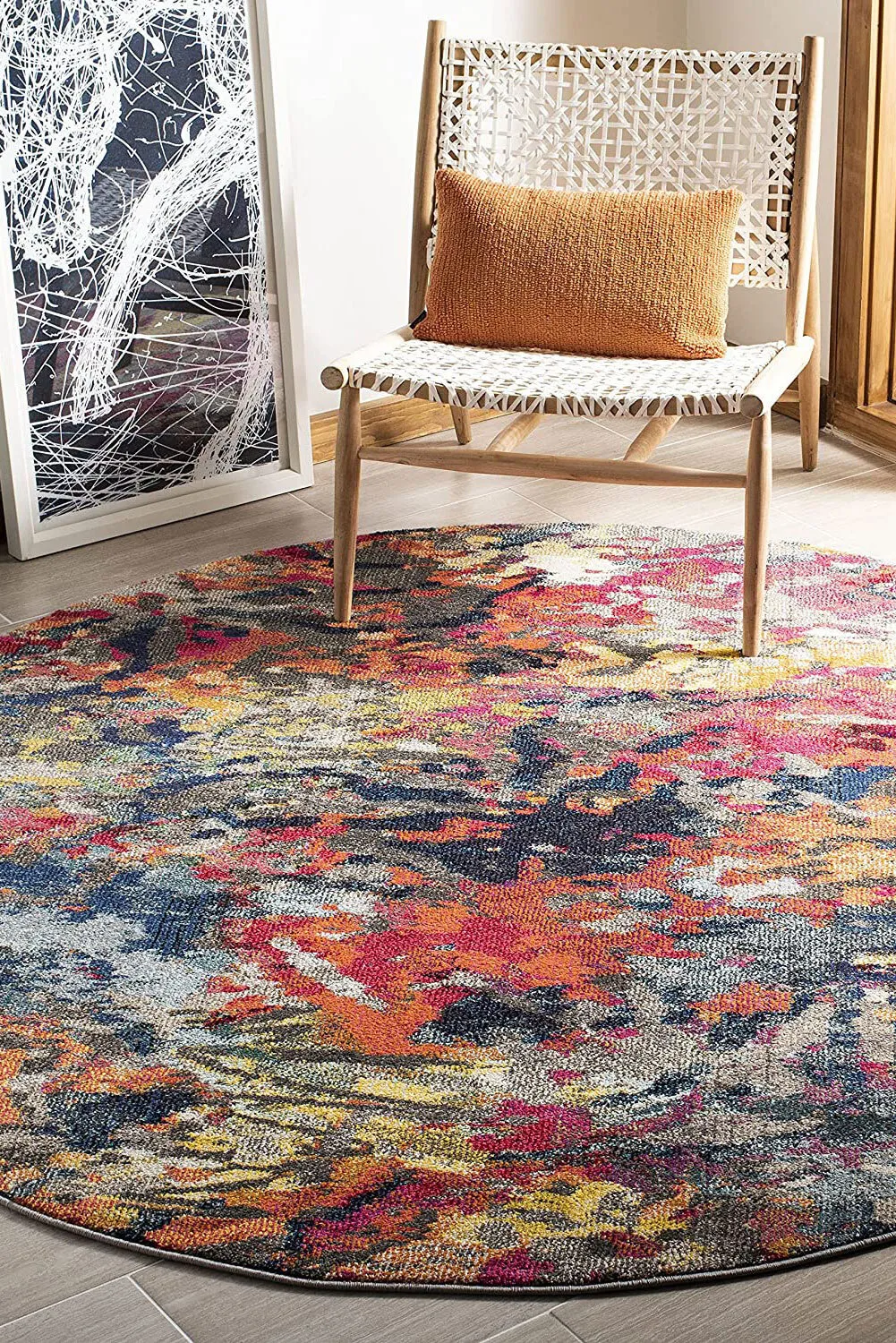 Large View Kara Modern Rug(Size 200 x 200cm) ROUND