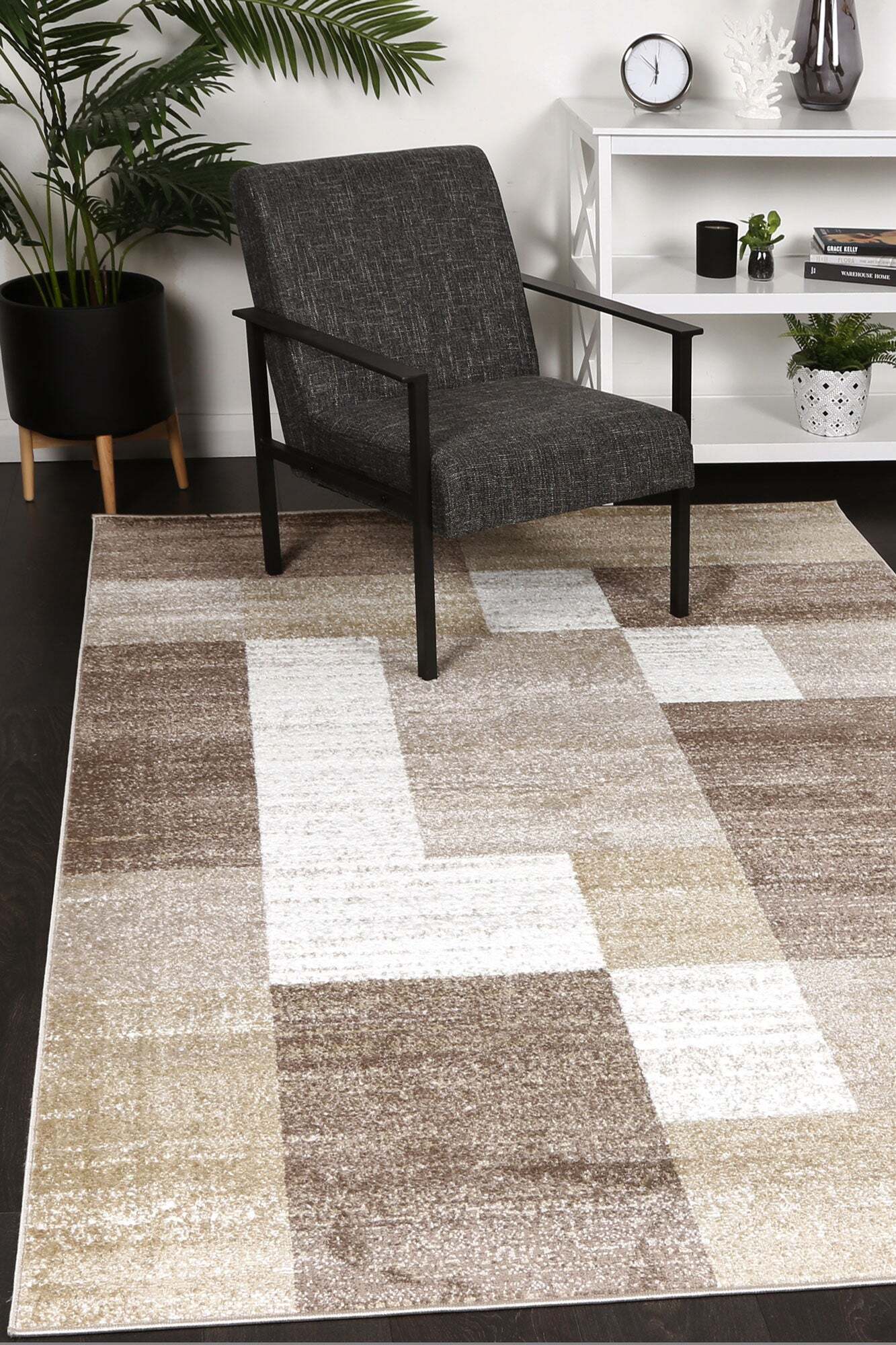 Kelly Geometric Abstract Rug(Size 150 x 80cm)