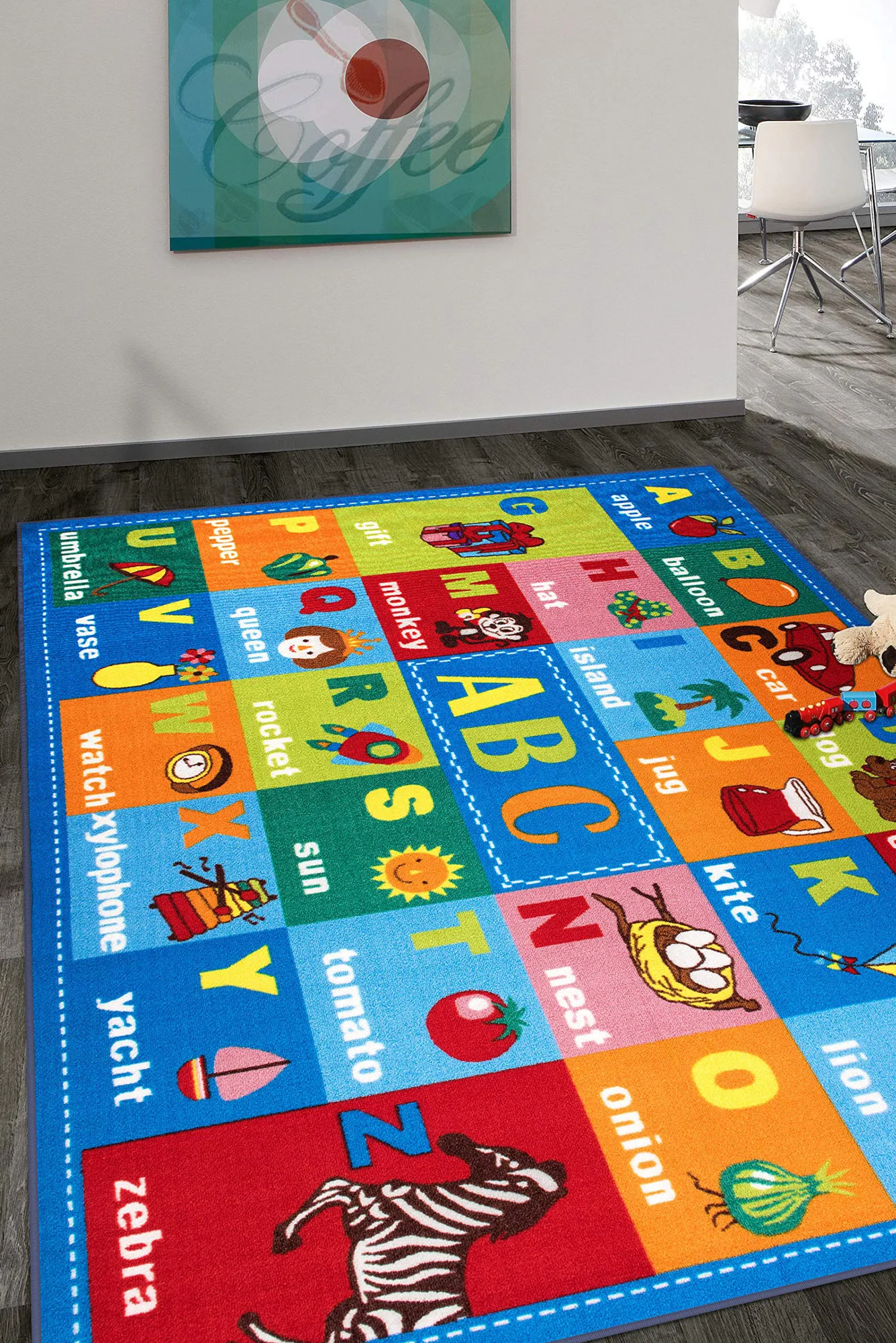 Kids Alphabet Pictures Rug(Size 240 x 160cm)