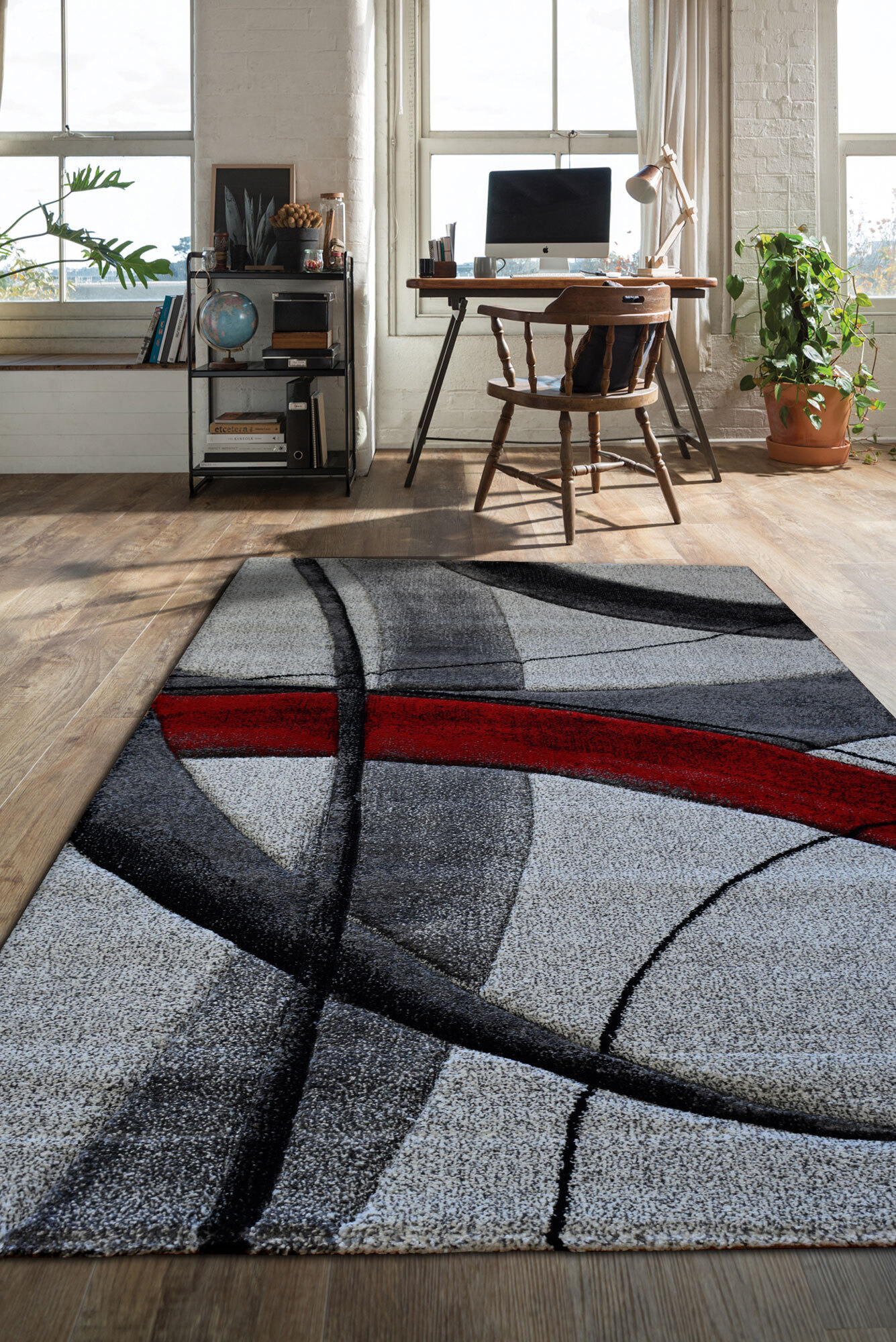 Lucia Modern Carved Abstract Rug(Size 120 x 70cm)
