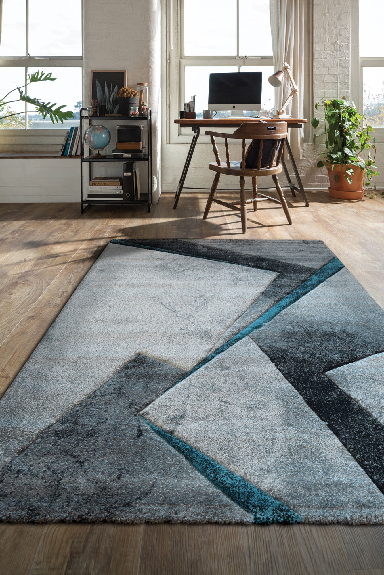 Lucia Carved Modern Abstract Rug(Size 160 x 120cm)