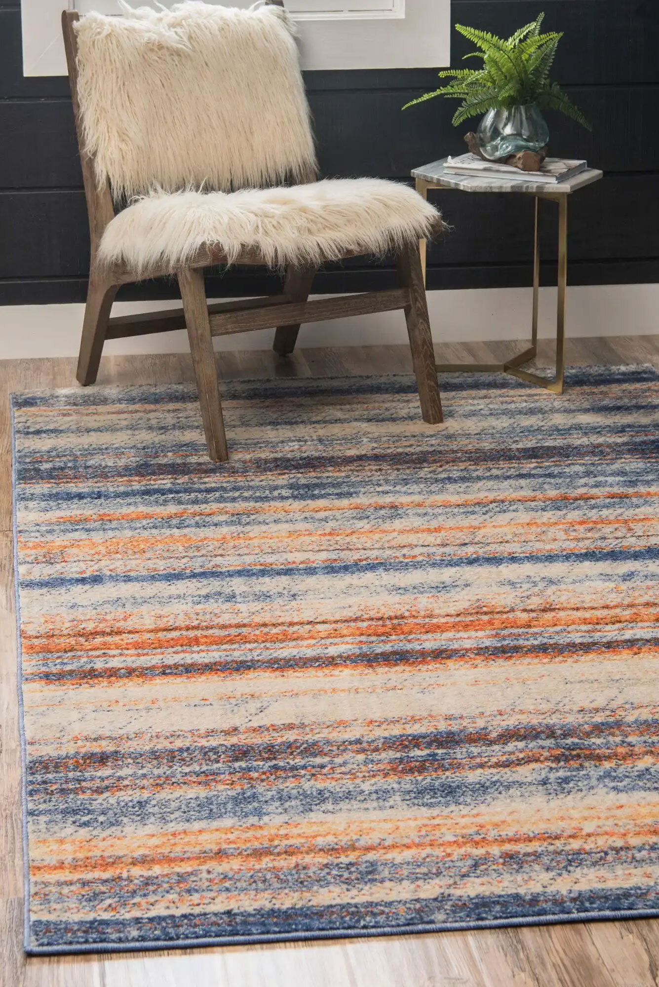 Large View Lisa Contemporary Striped Rug(Size 235 x 160cm)