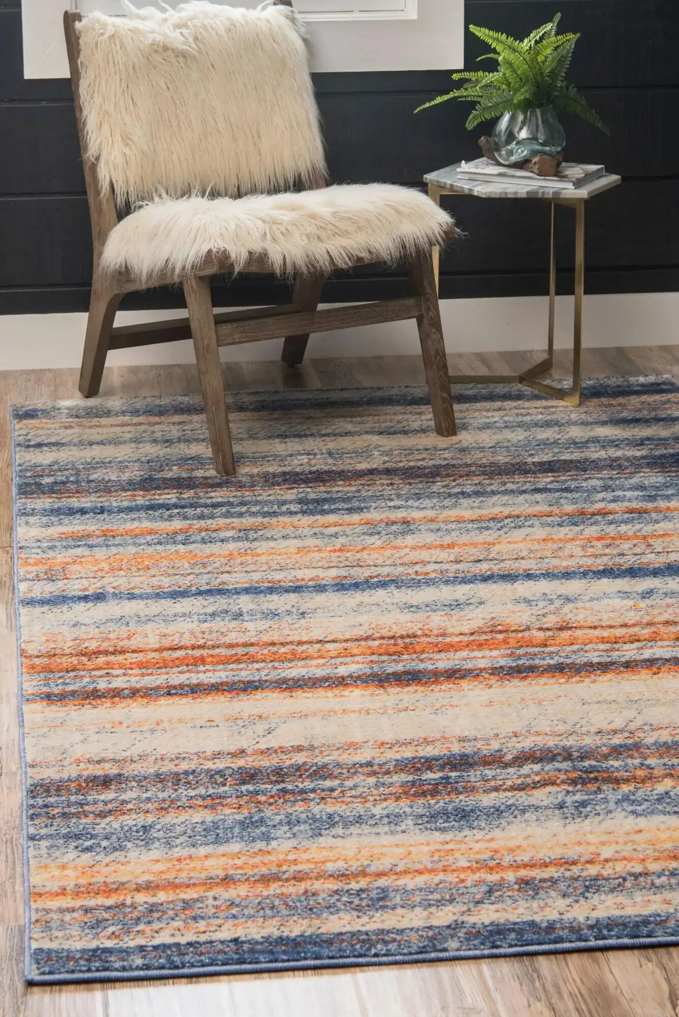 Large View Lisa Contemporary Striped Rug(Size 235 x 160cm)