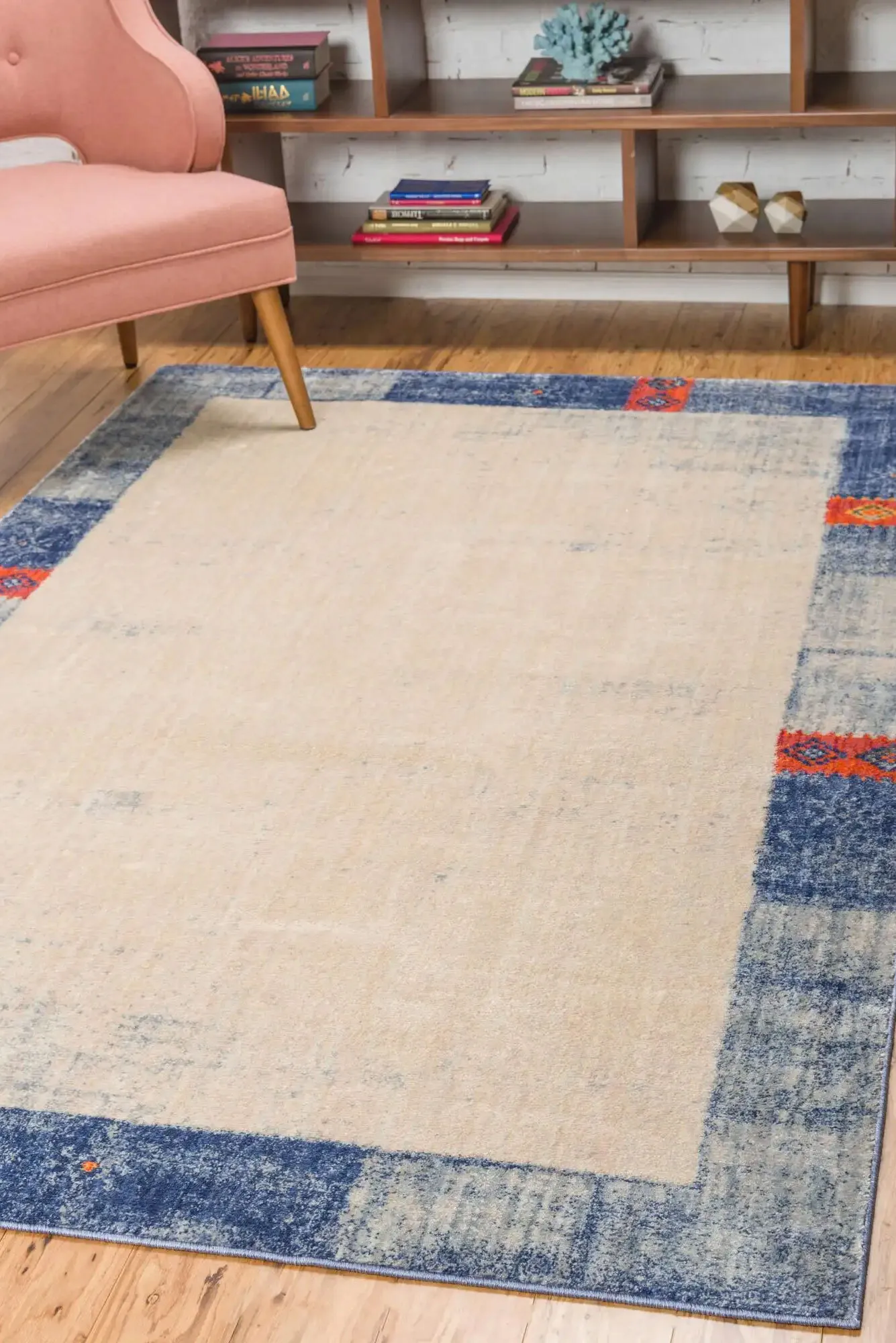 Large View Lisa Contemporary Border Rug(Size 235 x 160cm)