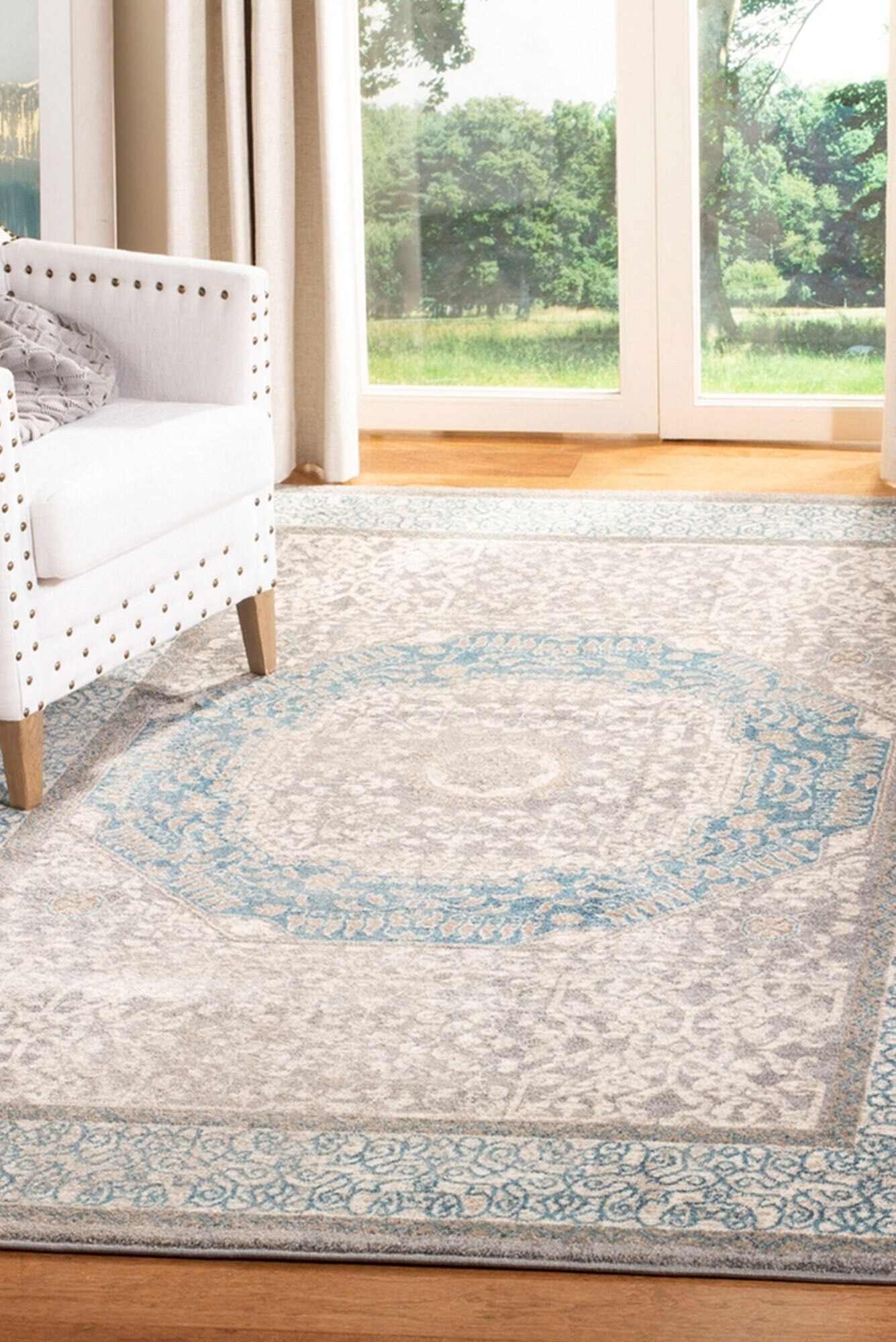 London Medallion Rug Grey Rugs Free Shipping