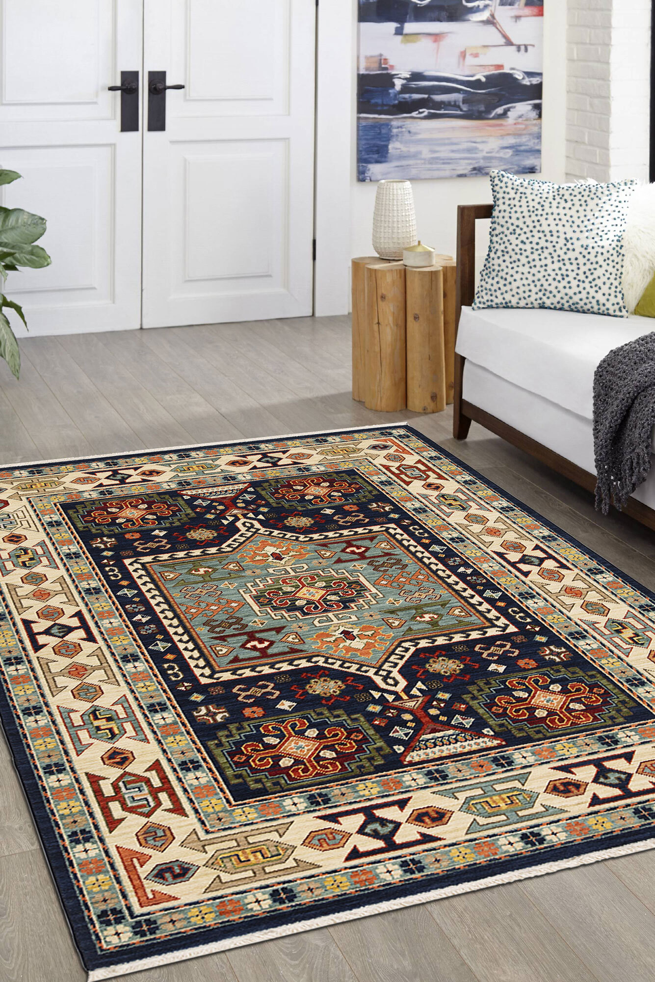 Large View Leah Classic Medallion Wool Rug(Size 230 x 160cm)