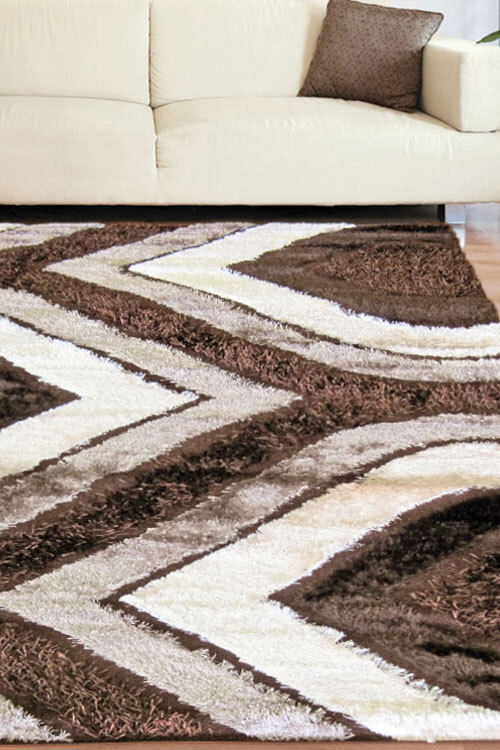 Logan Modern Brown Shaggy Rug(Size 170 x 120cm)