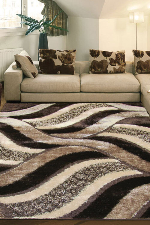 Logan Modern Wavy Shaggy Rug(Size 170 x 120cm)