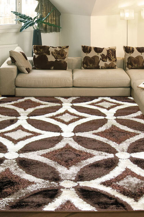 Logan Modern Brown Shaggy Rug(Size 170 x 120cm)