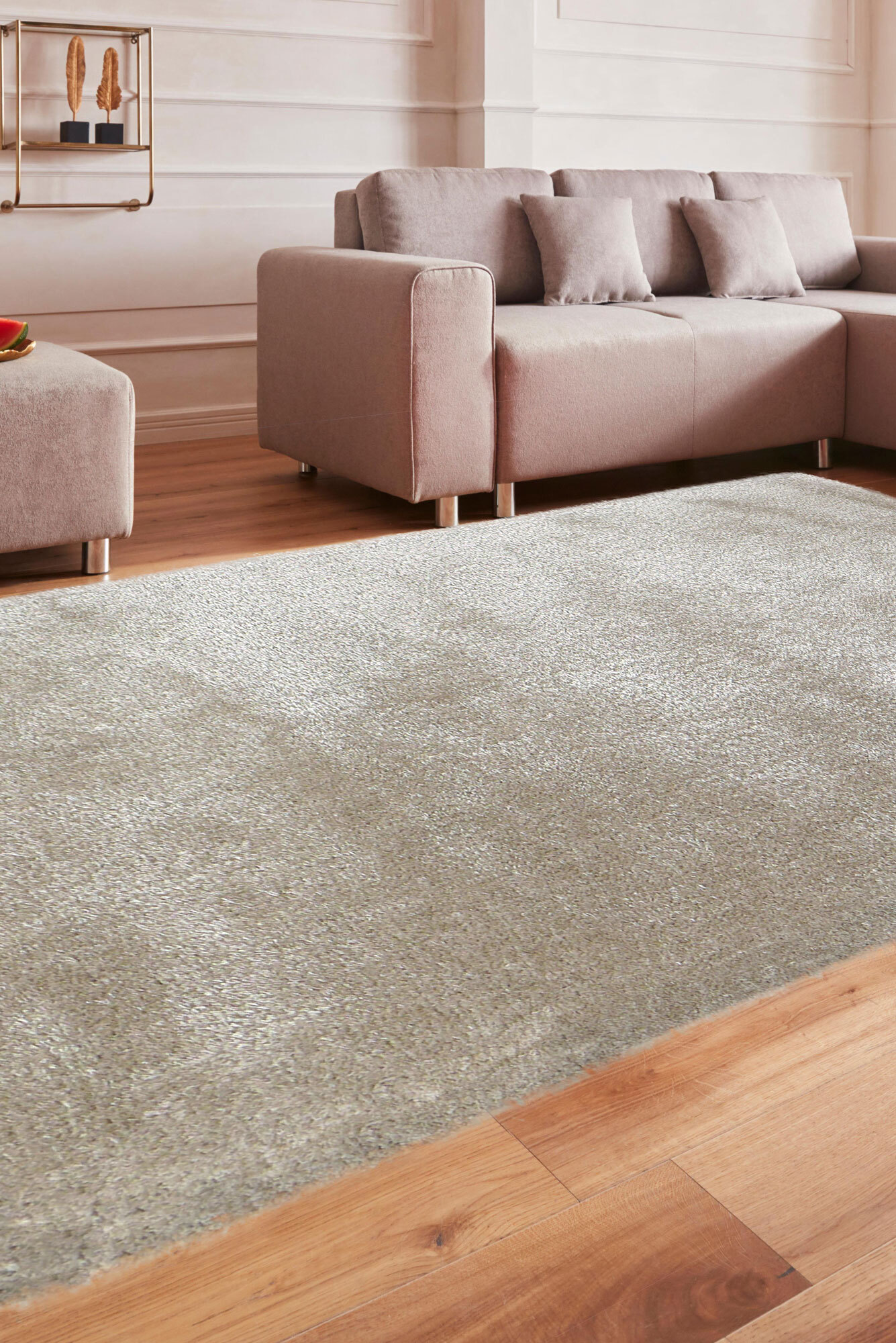 Luxe Thick Plain Shaggy Rug(Size 170 x 110cm)
