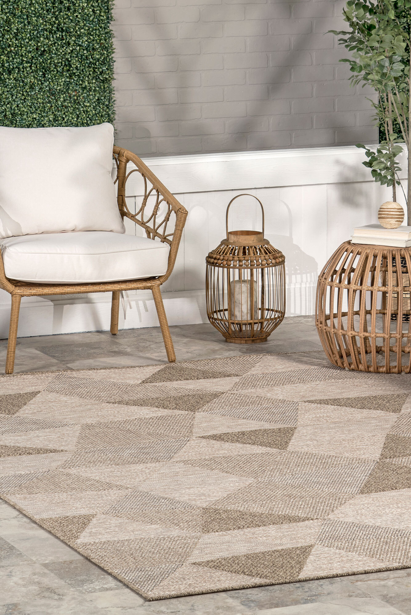 Large View Lotus Indoor/Outdoor Rug(Size 230 x 160cm)