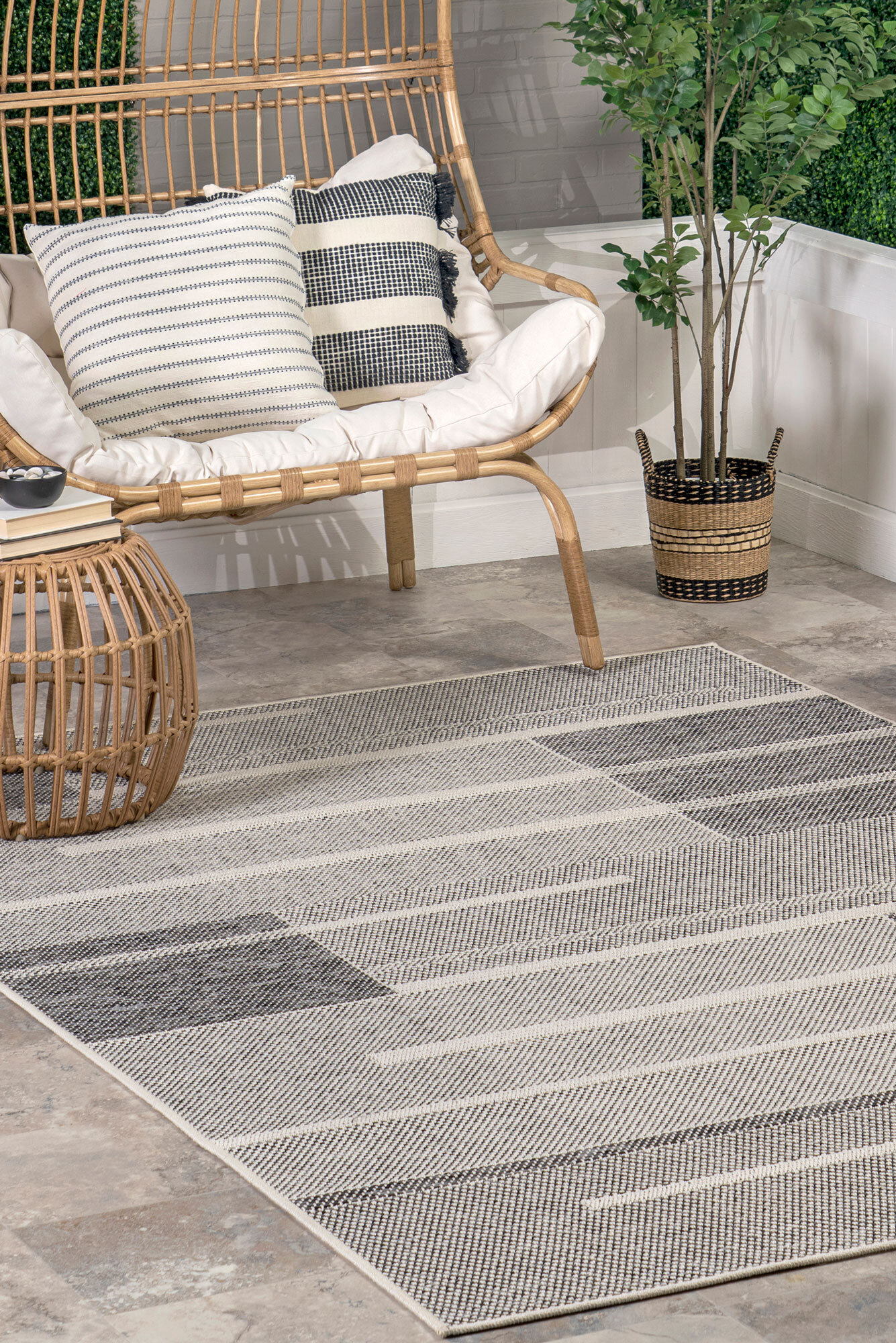 Large View Lotus Indoor/Outdoor Rug(Size 230 x 160cm)