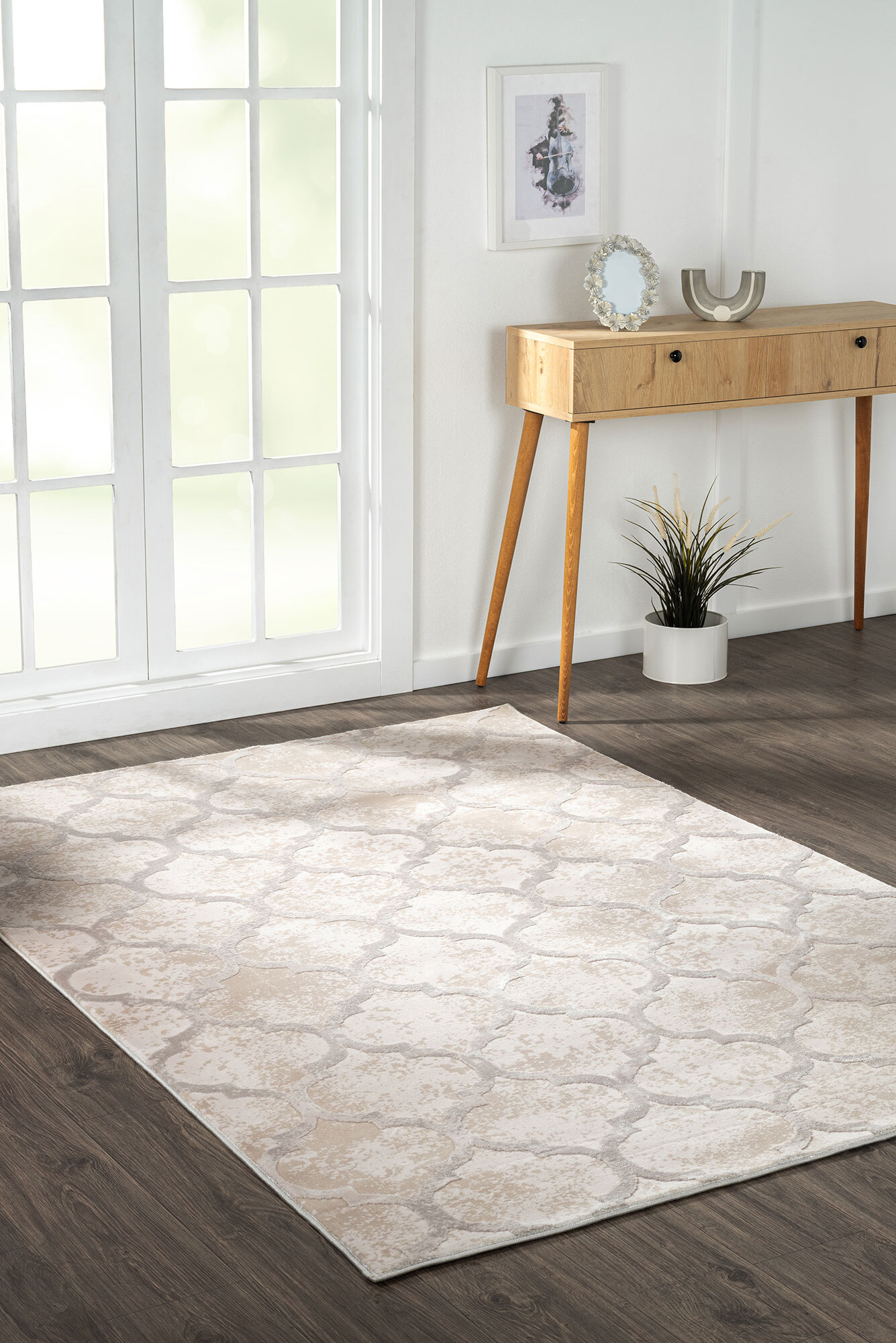 Large View Loren Moroccan Trellis Design Rug(Size 170 x 120cm)
