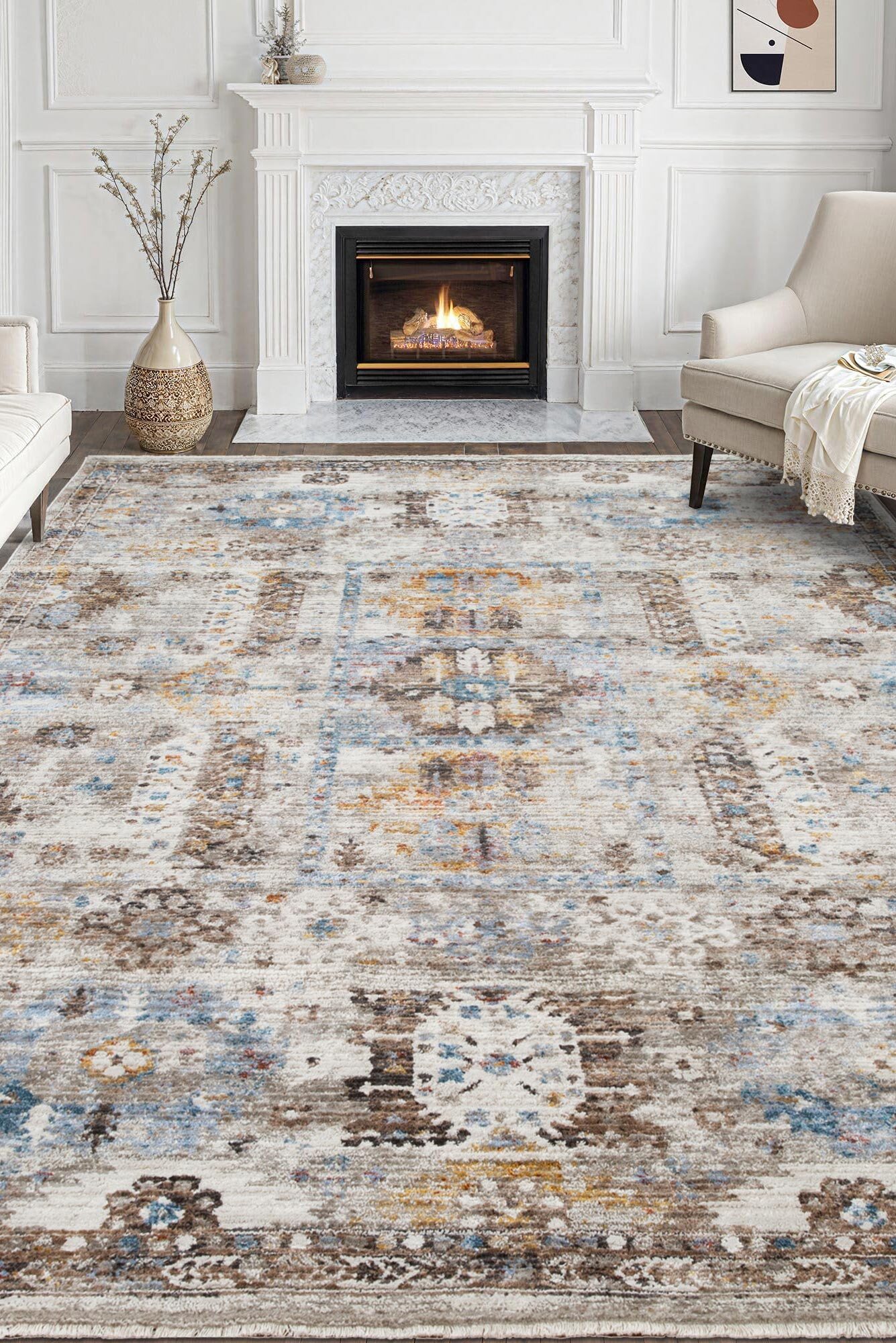 Large View Lukas Traditional Medallion Rug(Size 330 x 240cm)