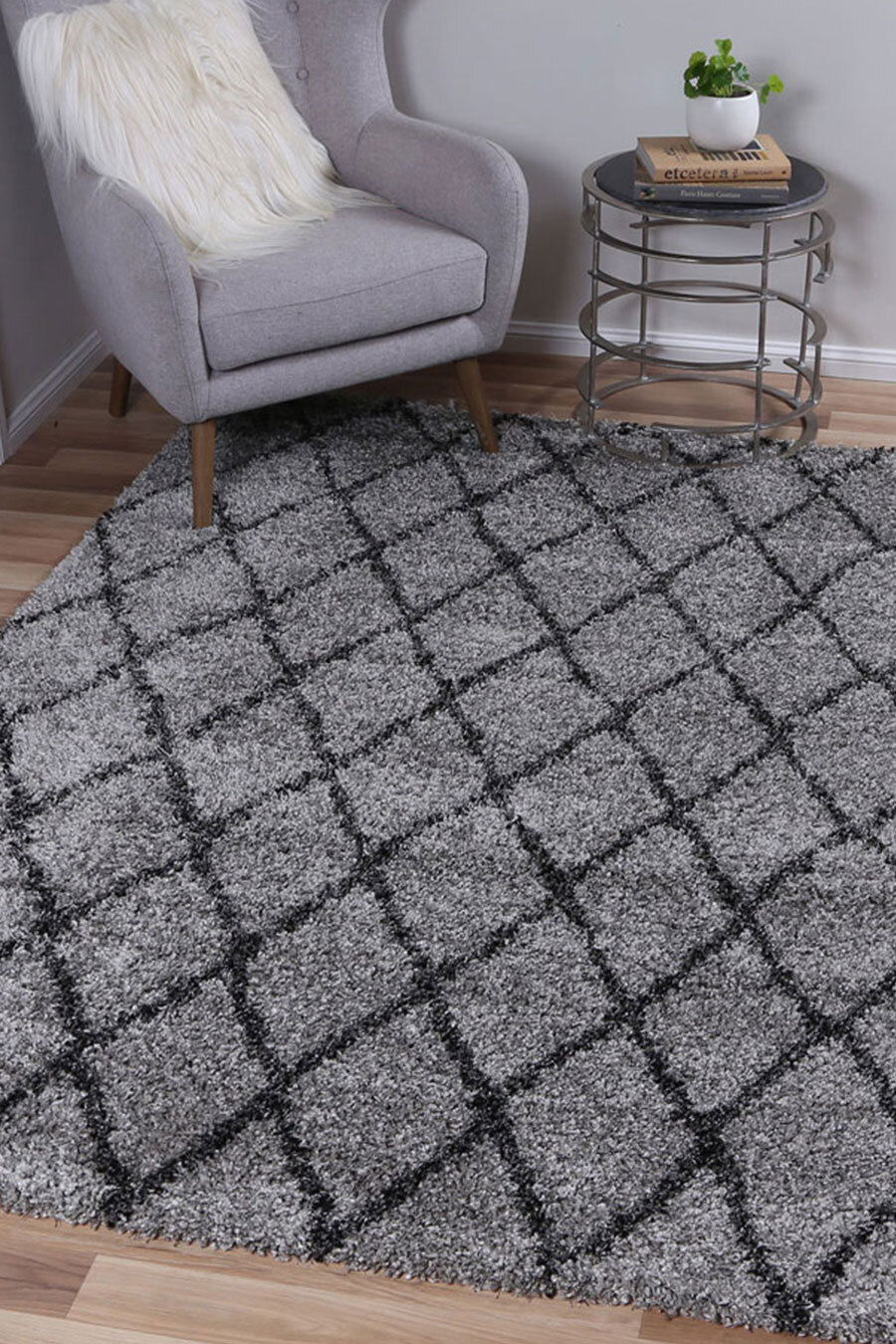 Large View Lusso Moroccan Diamond Rug(Size 170 x 120cm)
