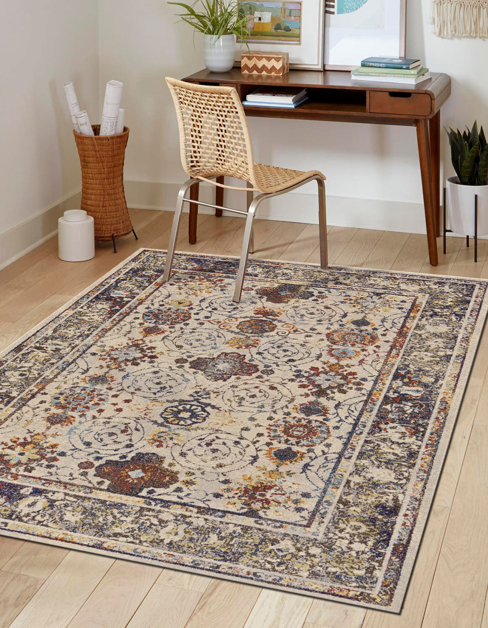 Large View Lester Classic Overdyed Floral Rug