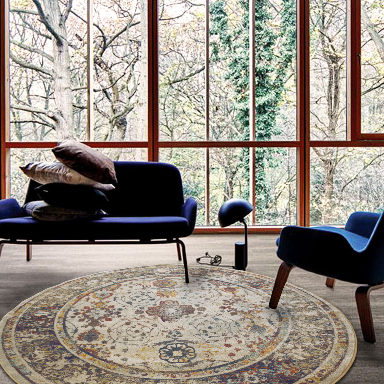 Large View Lester Classic Overdyed Floral Rug