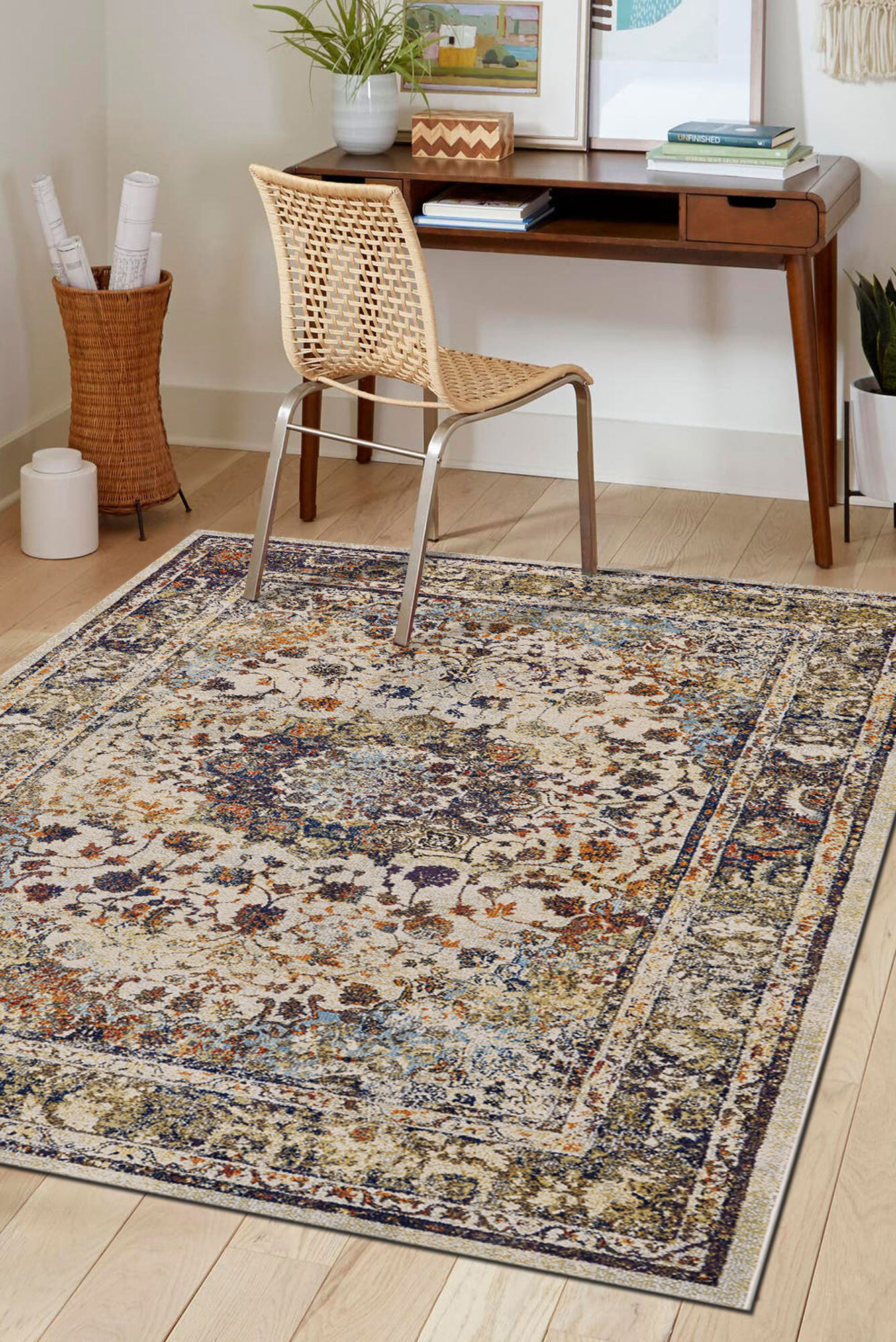 Lester Classic Overdyed Floral Rug(Size 170 x 120cm)